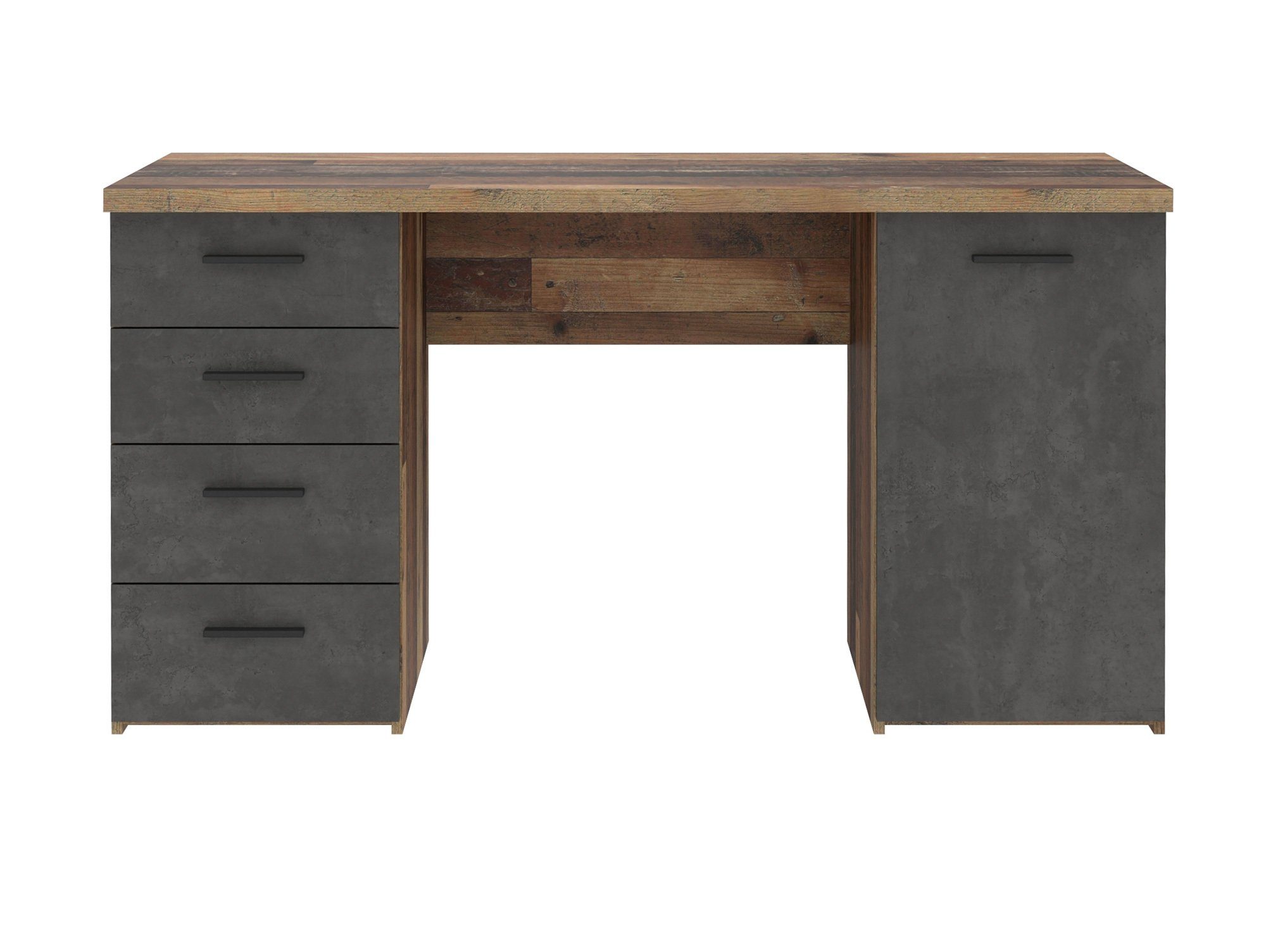 Dekorspanplatte Material Old vintage/betonfarbig Moebel-Eins Schreibtisch Schreibtisch, wood MIGEL