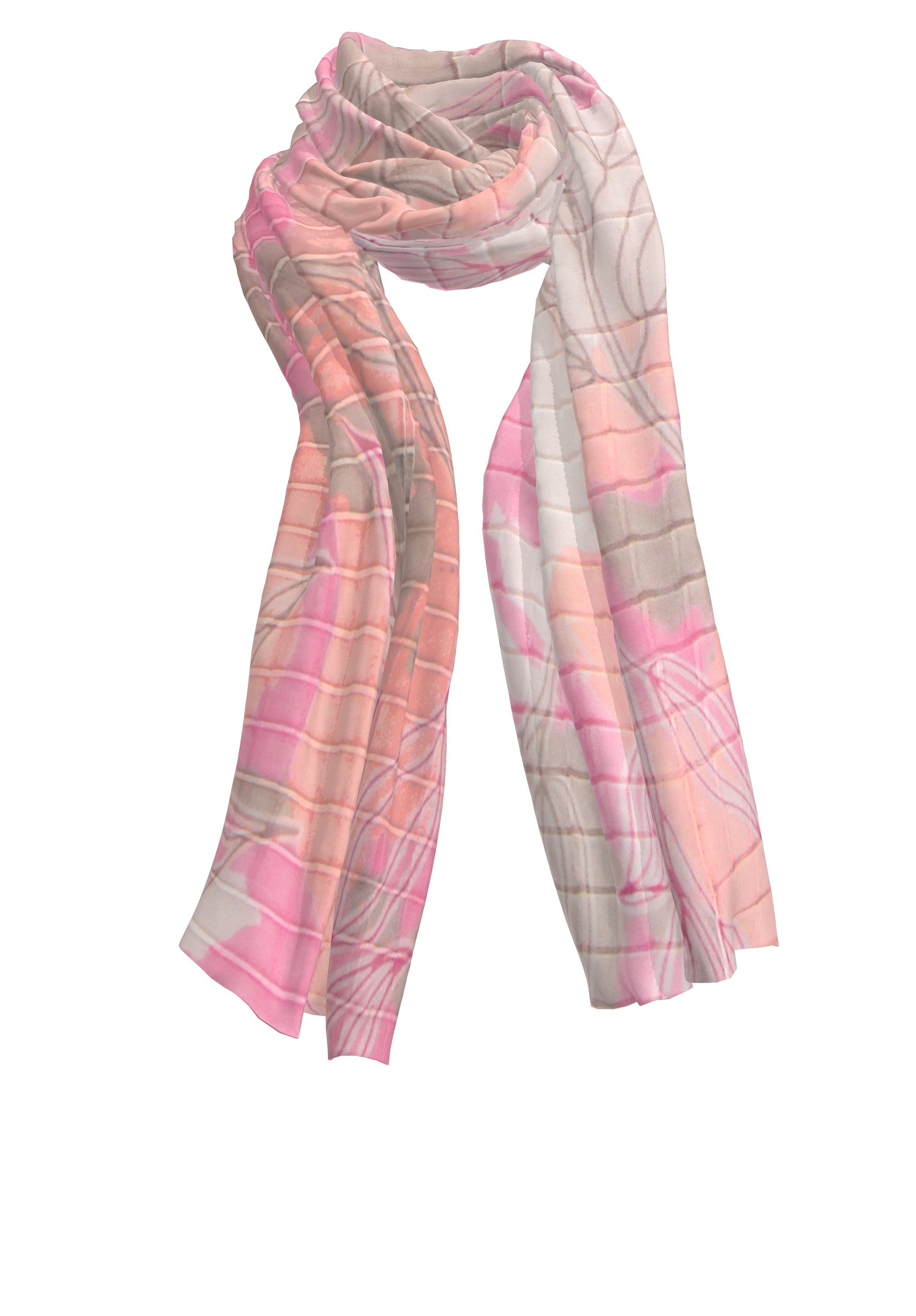 bianca Modeschal DELA, in pastellfarbenen Allover Dessin in Plissee-Optik günstig online kaufen