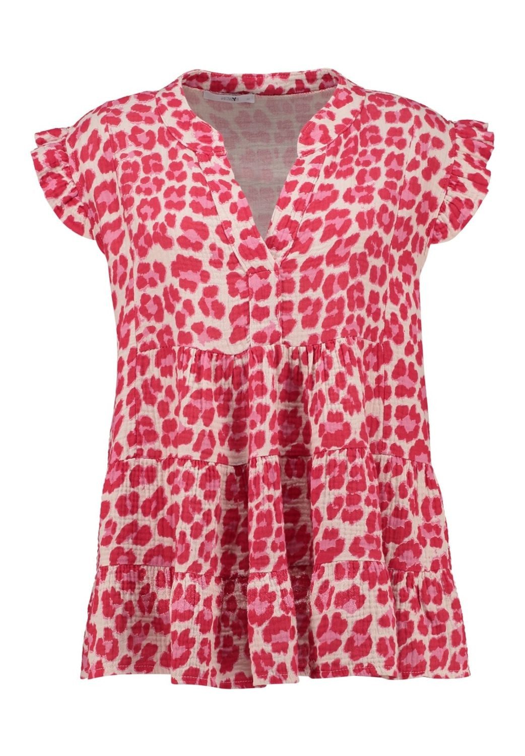HaILY’S Trägertop Haily`s Musselin-Tunikashirt Leo Pink günstig online kaufen
