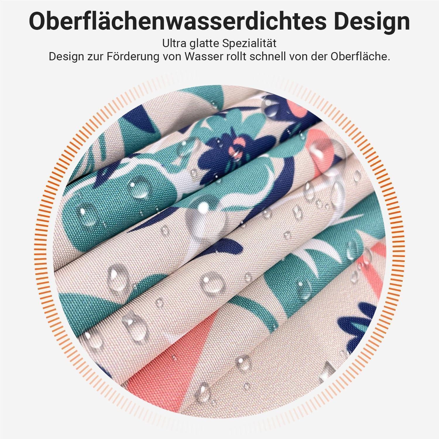 LuxusKollektion Duschvorhang Duschvorhang 180x200 Blaue Grasblume H200 x B180 cm (1er Pack)