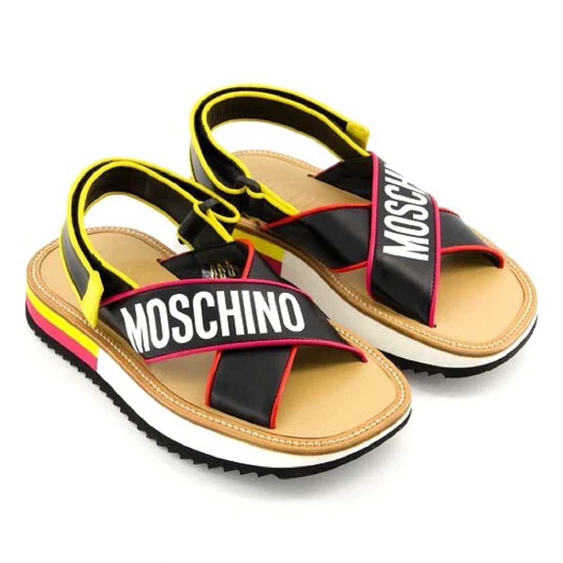 Moschino MOSCHINO SANDAL LOD. RO MZ9/35 VITTELO MULTICOLOURS SANDALEN Sandale Klettverschluss