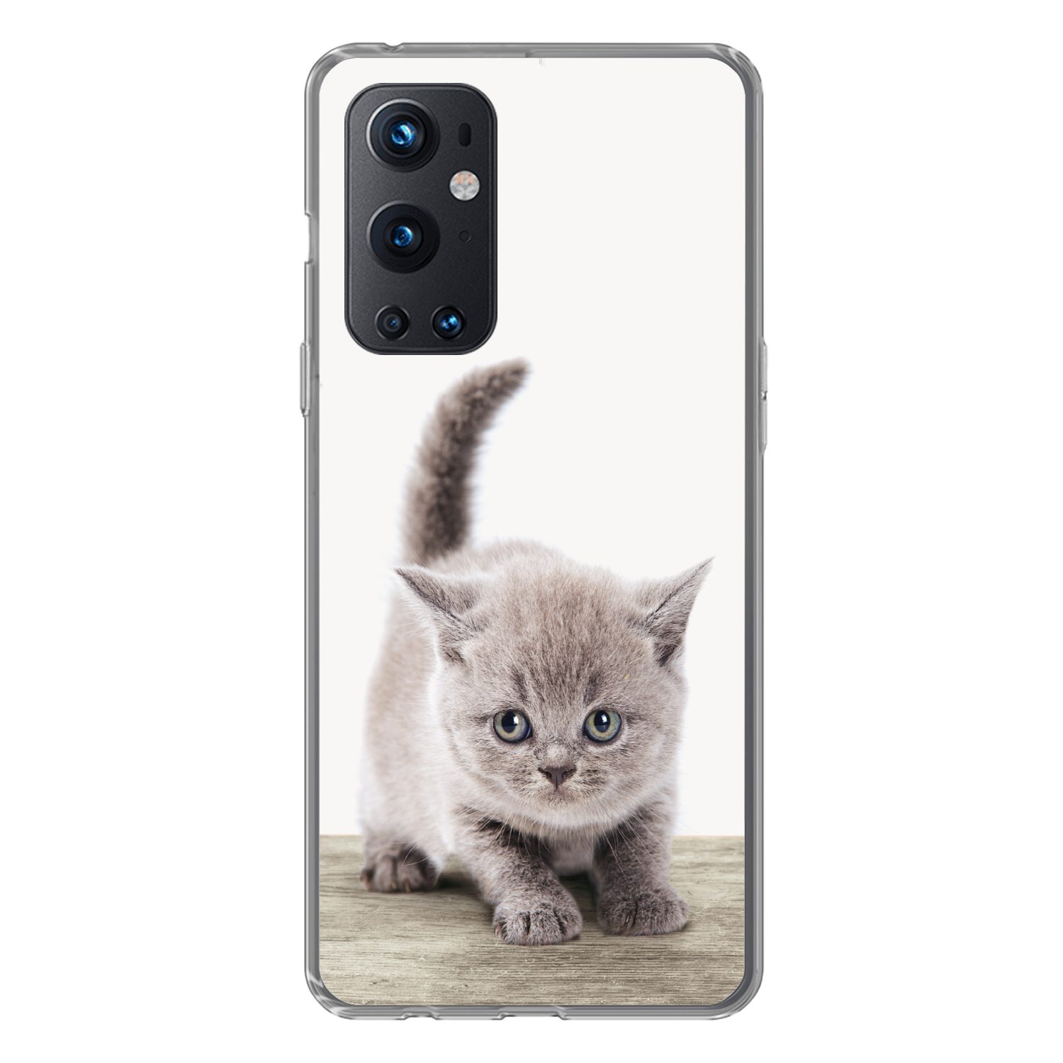 MuchoWow Handyhülle für OnePlus 9 Pro Kätzchen - Katze - Haustiere - Jungen - Kinder - Mäd, Phone Case, Silikon, Schutzhülle Dünn