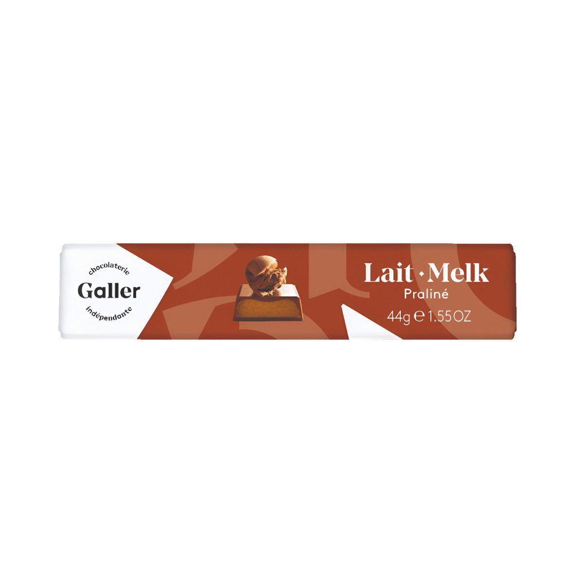 Galler Schokolade Schokoladenriegel Galler Milk Praliné, 44 g