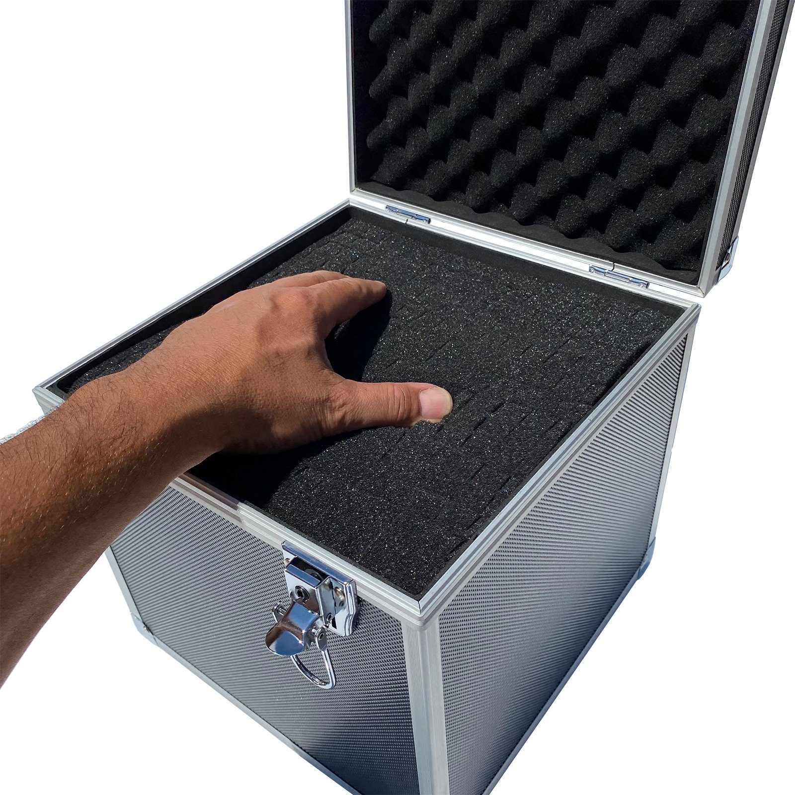 verschi Werkzeugkoffer Tools Alu Werkzeugkoffer Box Würfelform Wahlweise ECI Leer Aluminium Koffer Silber