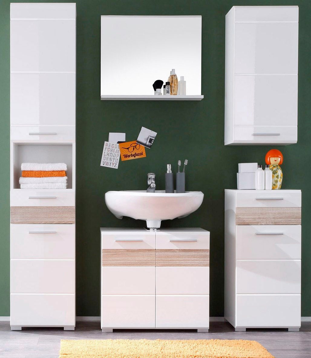 welltime Waschbeckenunterschrank Marbella Waschbeckenunterschrank zur Wandmontage - (B/T/H) 60/34/56 cm