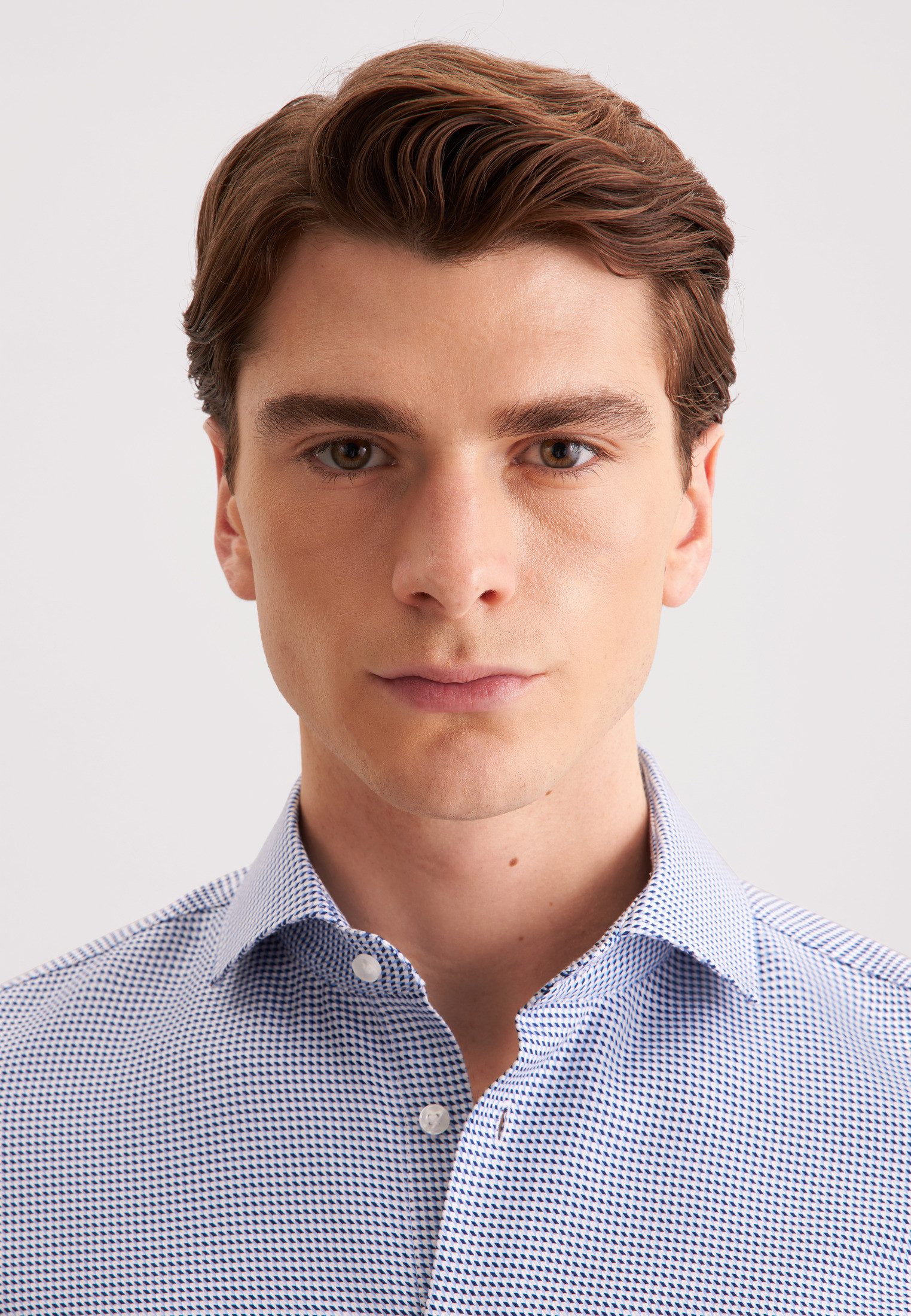 seidensticker Businesshemd Schwarze Rose X-Slim 1/1 Kentkragen Pepita