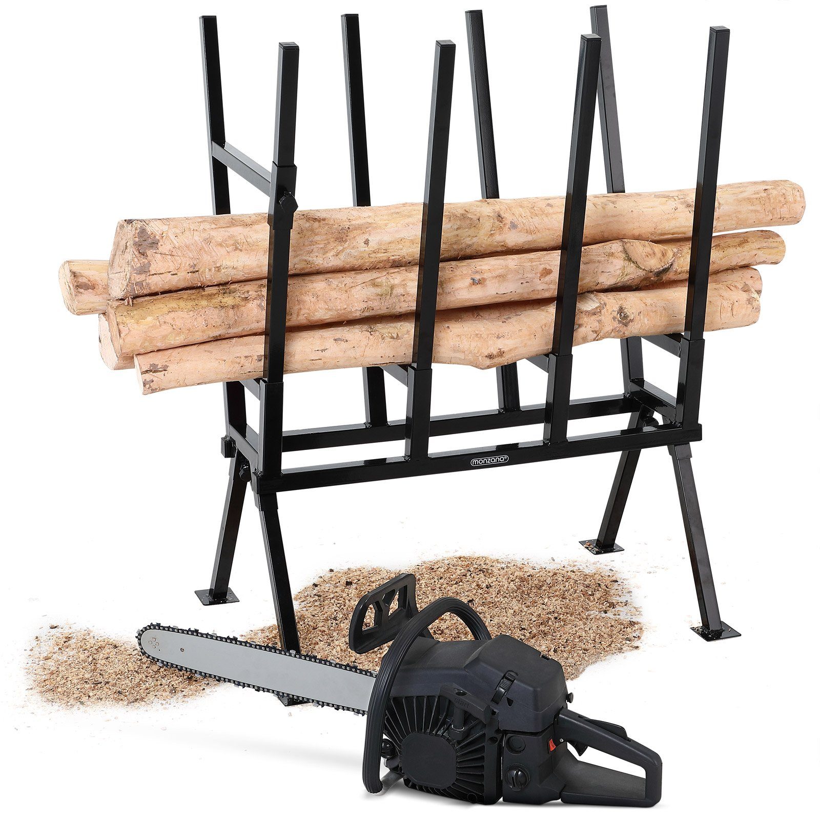 Gardebruk Sägebock, 77x50x105cm 400 kg Belastbarkeit mit Feststellbügel Höhenverstellbar
