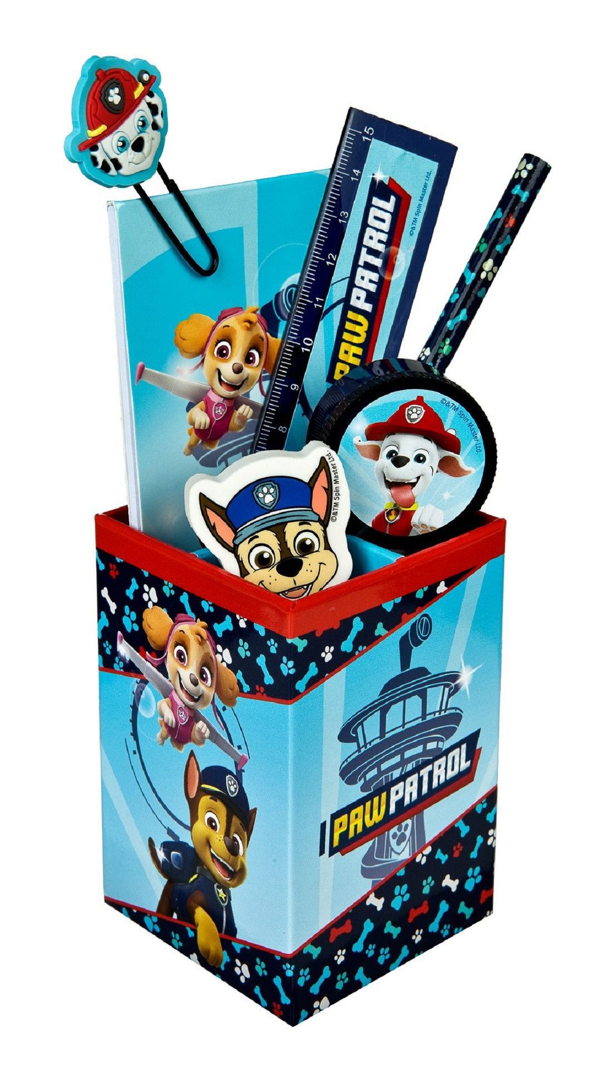 PAW PATROL Bleistift Paw Patrol Stifte Köcher Praktisches 7-teiliges Set für Schule