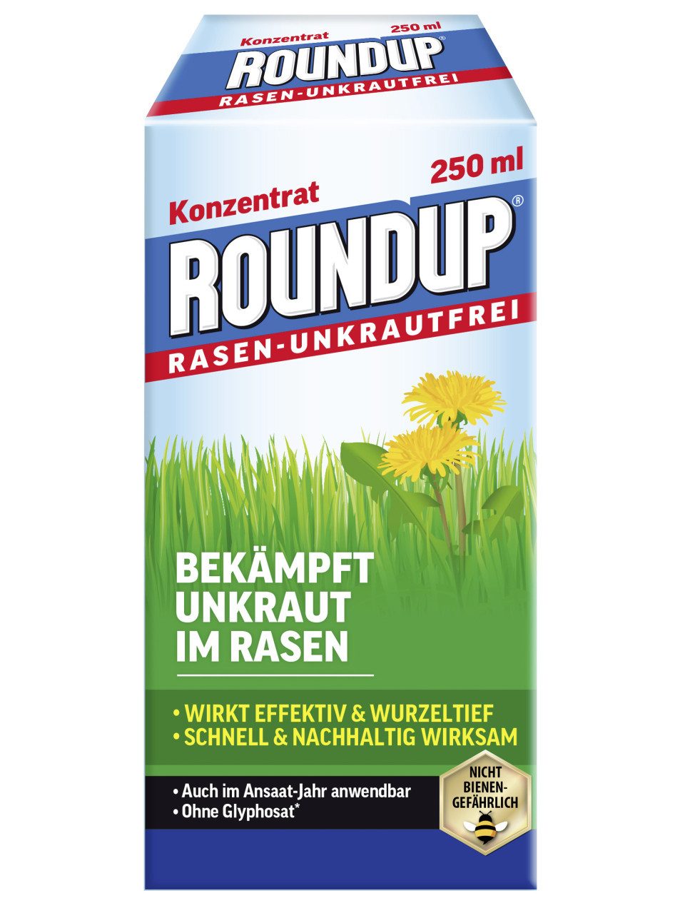 ROUNDUP Unkrautbekämpfungsmittel Roundup Rasen-Unkrautfrei Konzentrat 250 ml