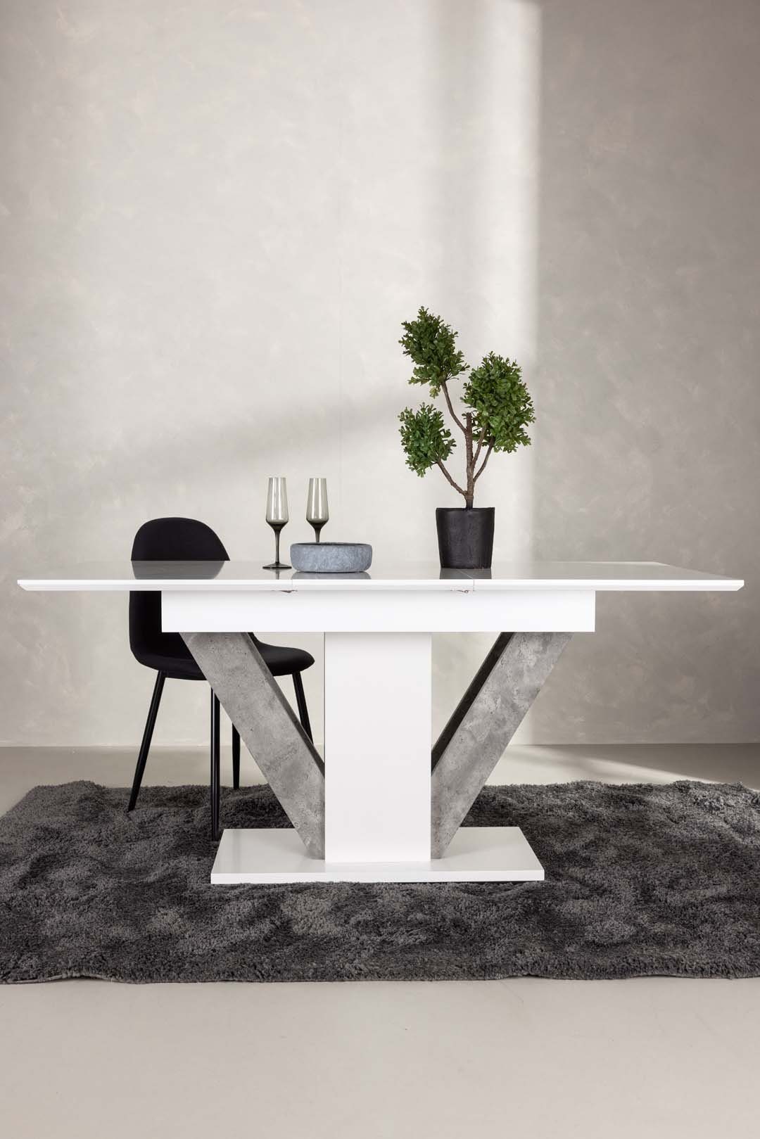 Venture Home Esstisch Disa Esstisch 80x120cm, mit Auszug mit Zusatzplatt