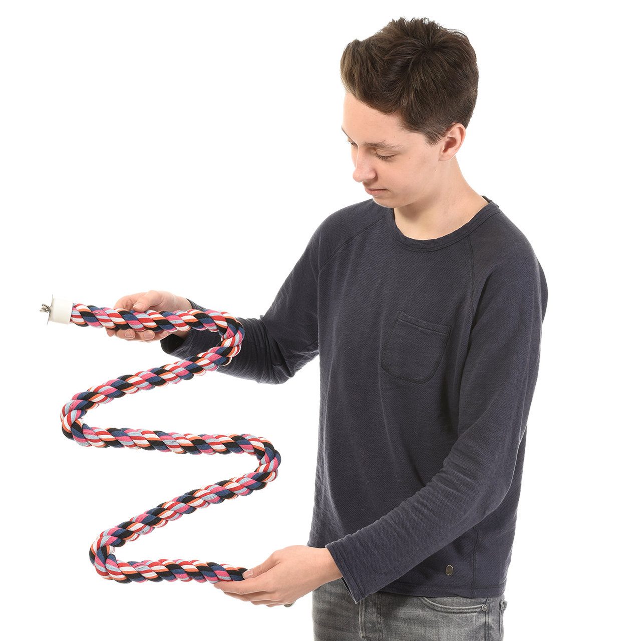 Happy Bird Vogelspielplatz Baumwollsitzstange Cotton Zig Zag, Perches I, ca. 60 x 4 x 4 cm