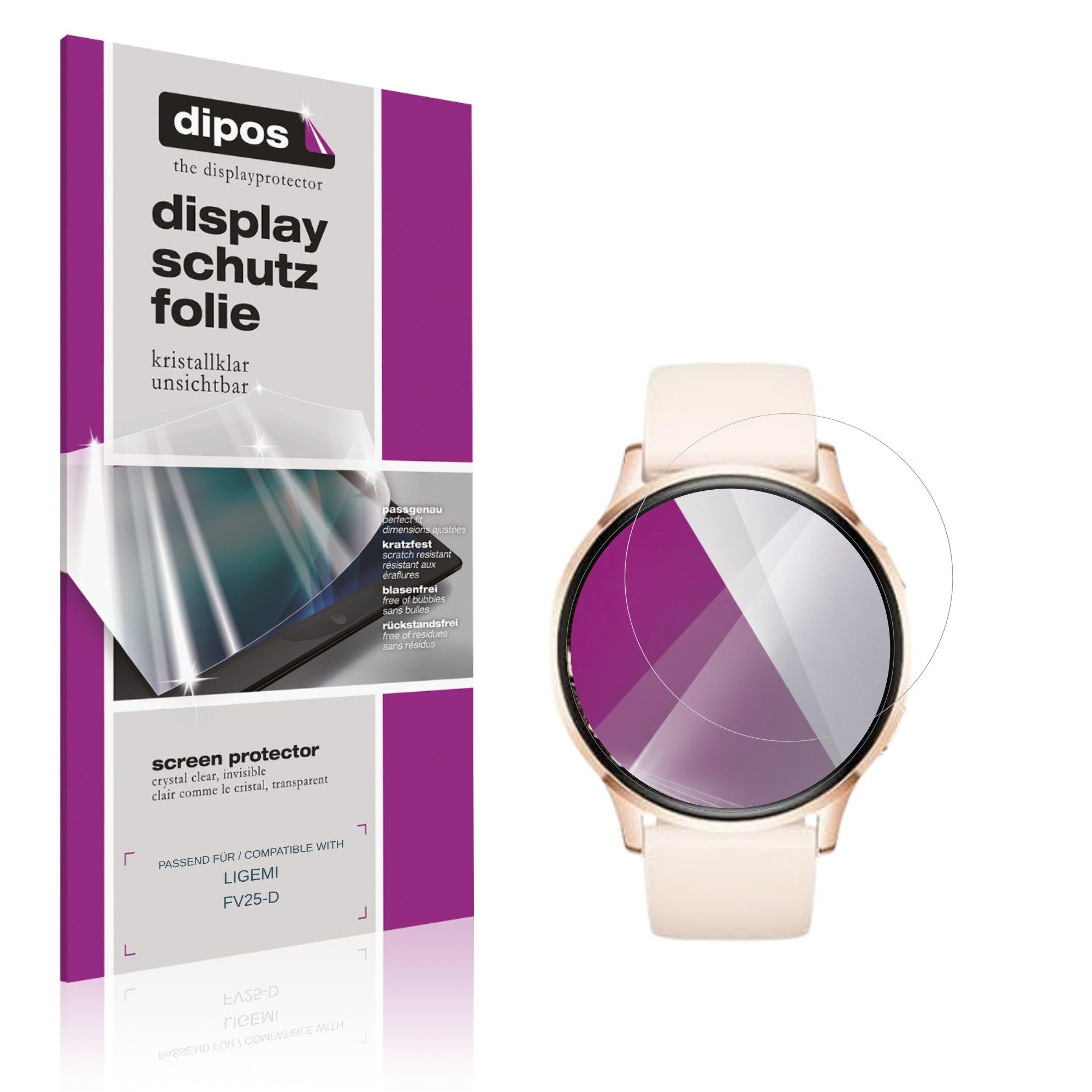 dipos Displayschutzfolie Schutzfolie für LIGEMI FV25-D, 6 Stück, Displayschutz Schutz Folie Made in Germany