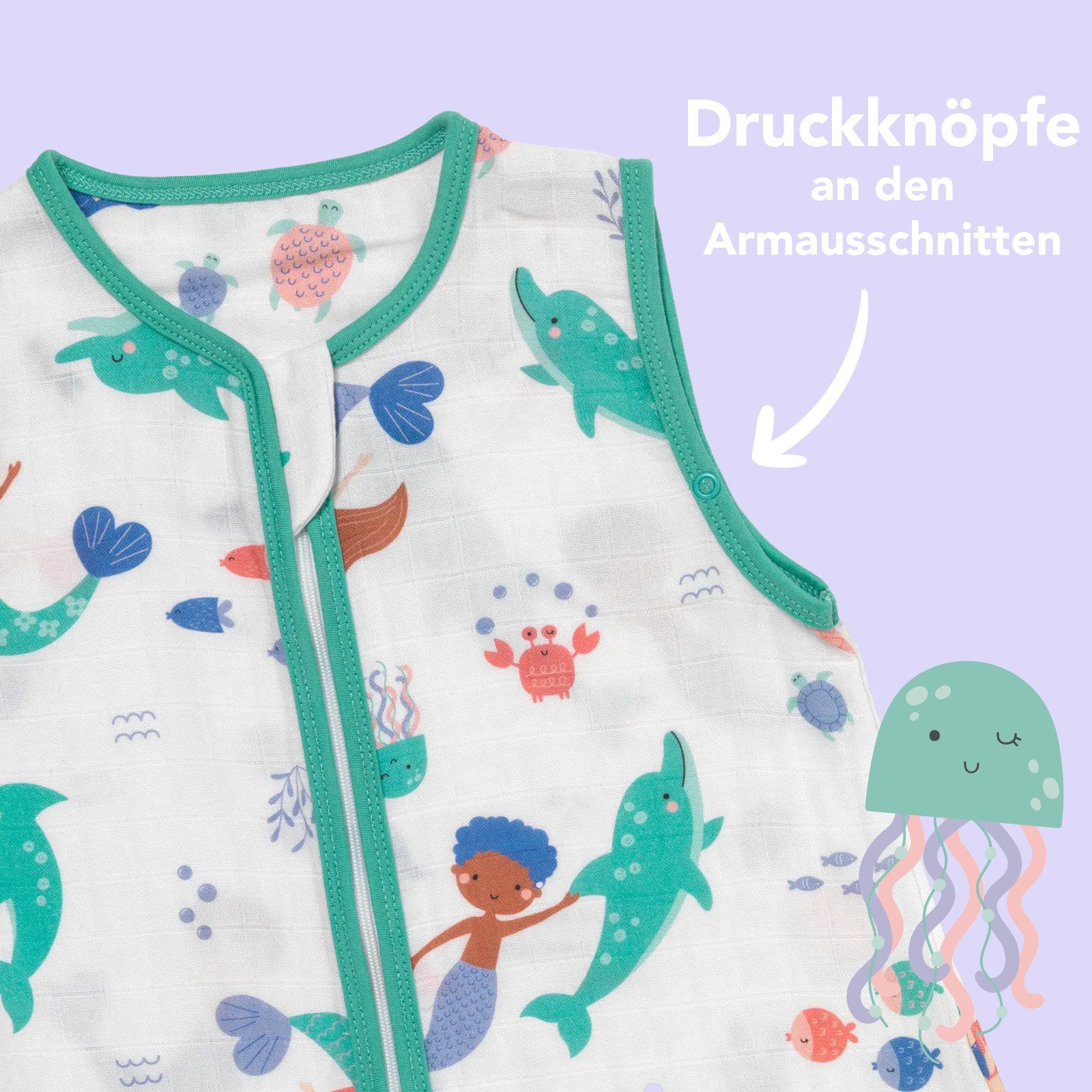 Schlummersack Kinderschlafsack Musselin Schlafsack mit Füßen, günstig online kaufen