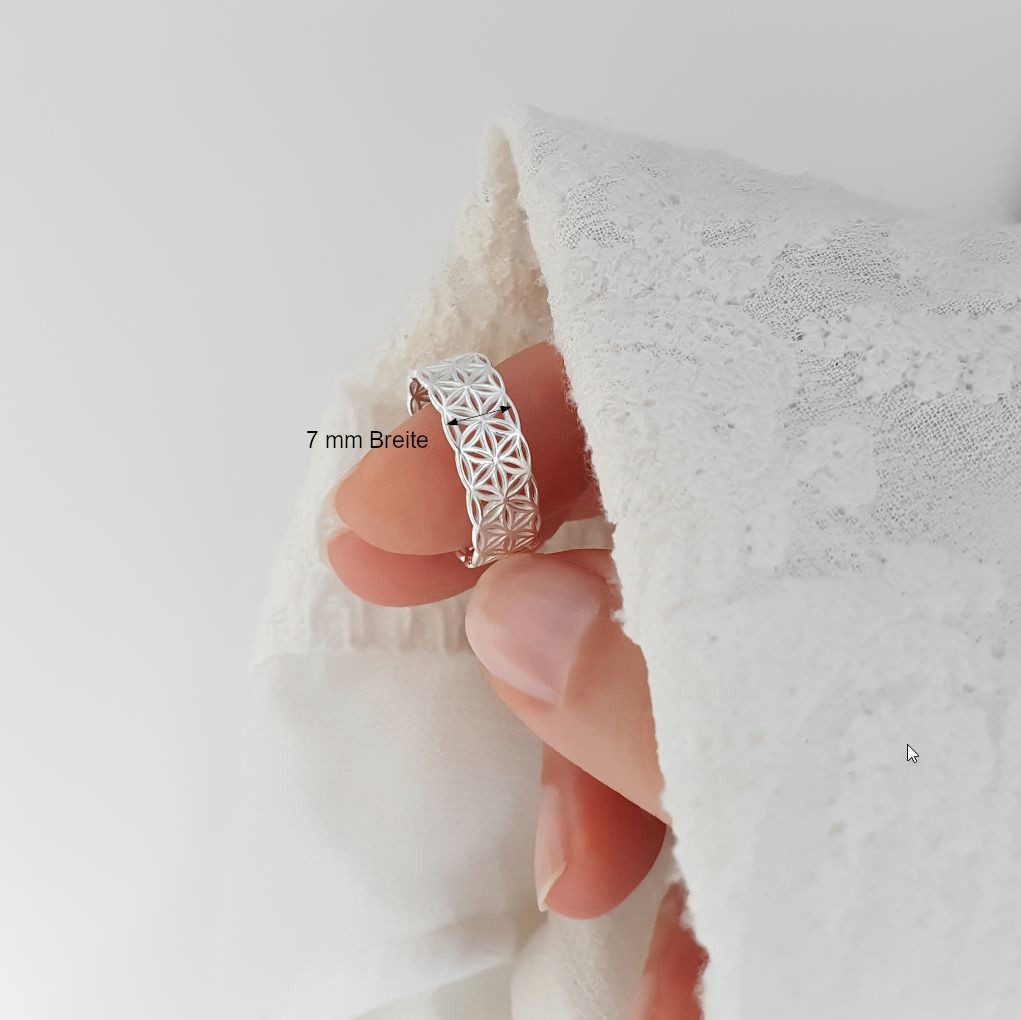 SCHOSCHON Silberring Damenring (Floral, Blume des günstig online kaufen