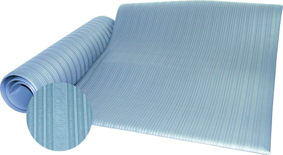 MILTEX Fußmatte Arbeitsplatzmatte Yoga Meter Basic 90x150cm grau