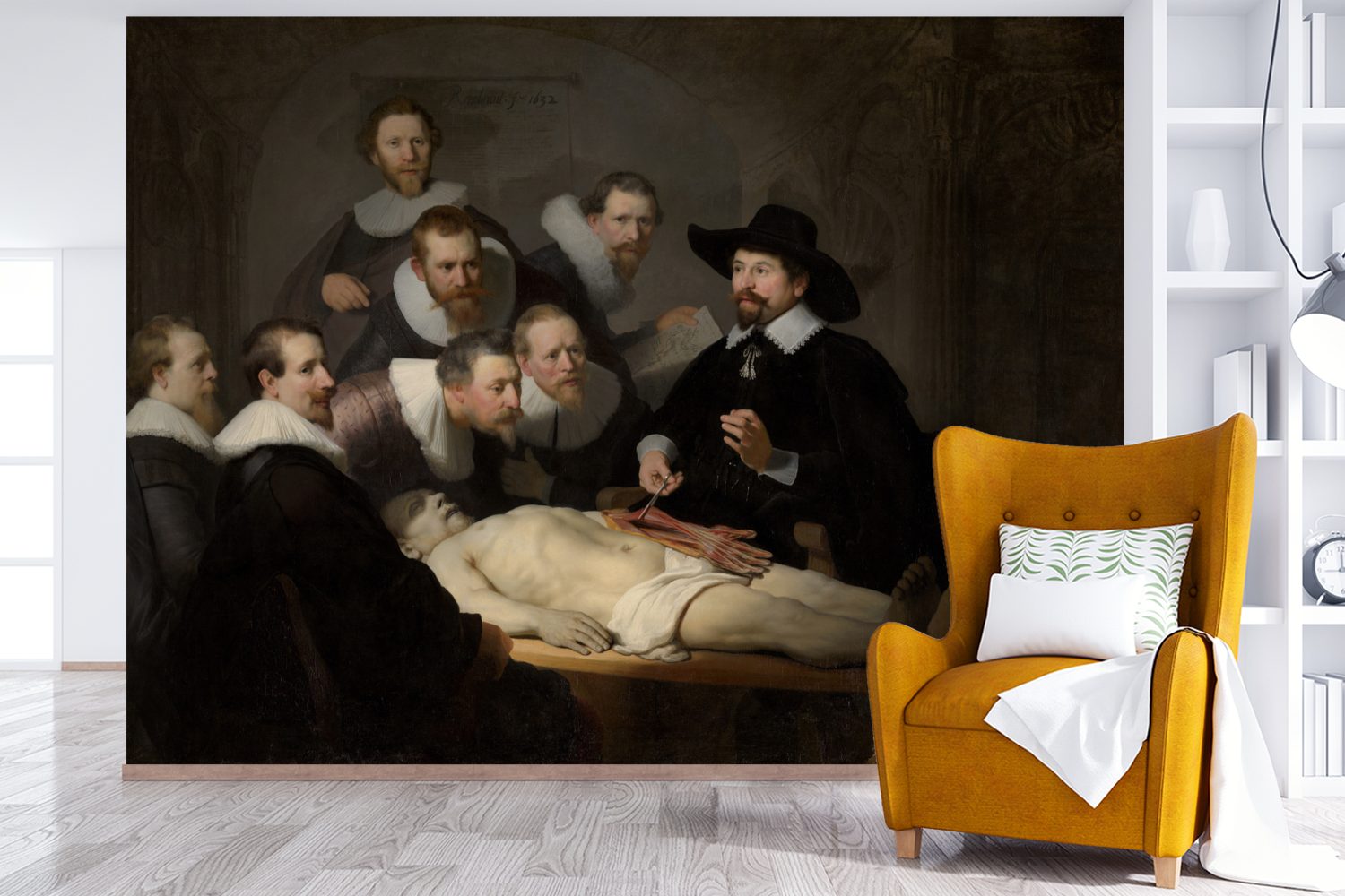MuchoWow Fototapete Die Anatomiestunde van, Vliestapete Dr. St), Fototapete Rembrandt Nicolaes Matt, bedruckt, Gemälde - Tulp von Schlafzimmer für Wohnzimmer Küche, (7 von
