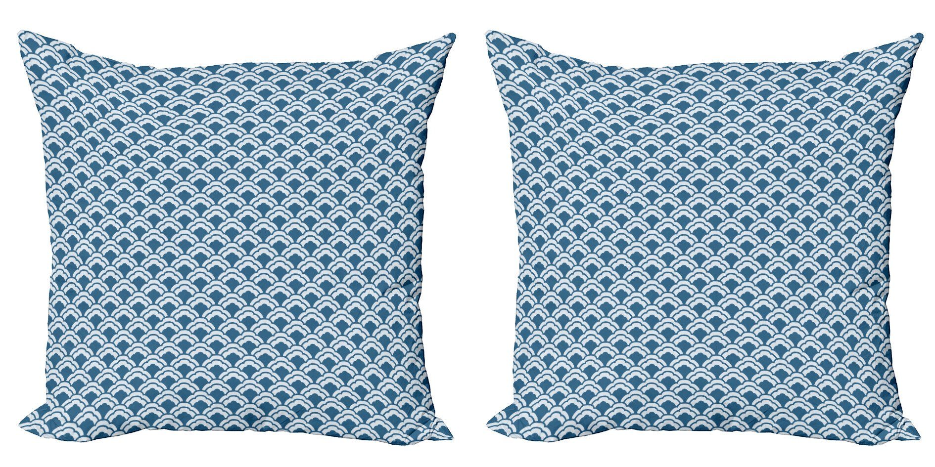 Kissenbezüge Modern Accent Doppelseitiger Digitaldruck, Abakuhaus (2 Stück), Blau Chinese Traditional Tile