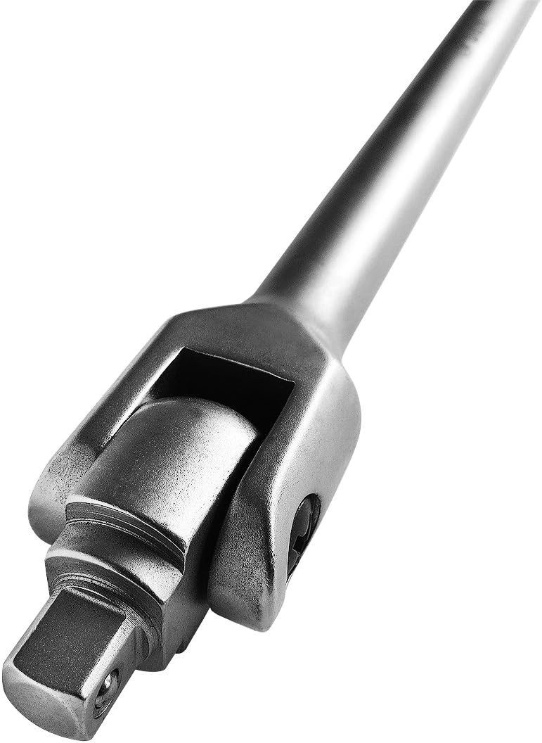 S&R Drehmomentschlüssel Gelenkgriff, Drehgriff 1/2", 600mm Ø 16 mm, Schiebegriff mit Gelenk, Extra Belastbar für Stecknüsse, Steckgriff Bruchfest, mattiert – Bild 4 von 5