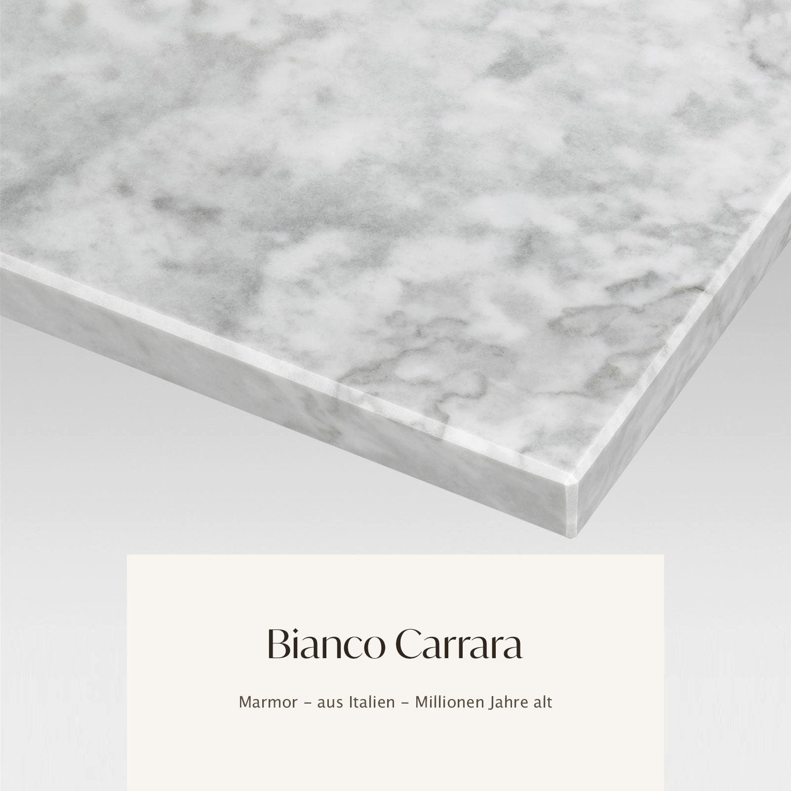 Bianco Tablett, 30x30x2cm Carrara MARMOR, Atelier mit Dekoobjekt ECHTEM MAGNA Serviertablett Käseplatte, ZÜRICH rund,