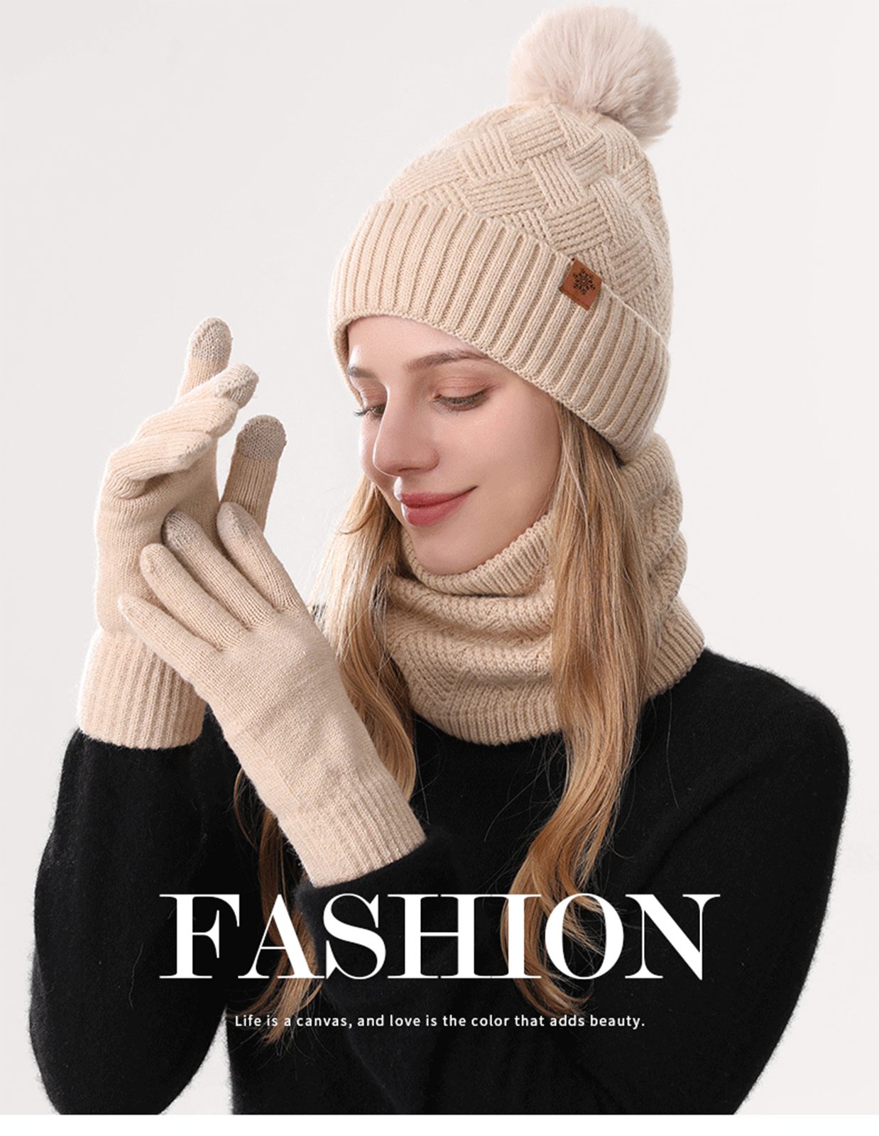 Jumpeak Mütze & Schal Mütze & Schal,Schal Mütze Handschuhe Set,Modeschal,St günstig online kaufen