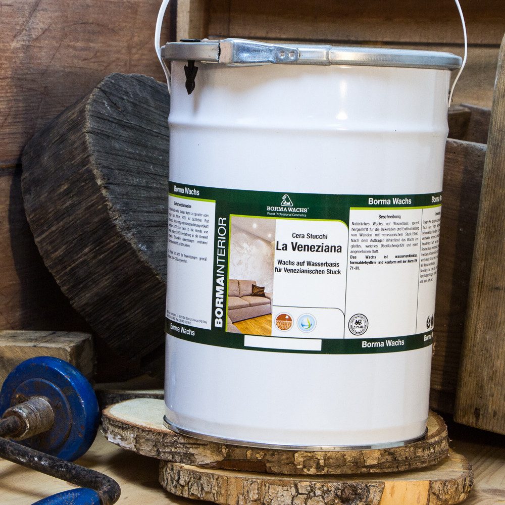 Antikas Holzöl Wachs für venezianischen Stuck Stucco Veneziano Wandwachs - 5L