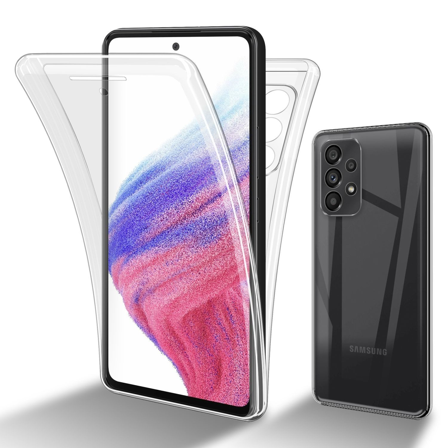 Cadorabo Handyhülle für Samsung Galaxy A53 5G Hülle Samsung Galaxy A53 5G, Flexible Case Handy Schutzhülle - Hülle - Back Cover 360° Grad