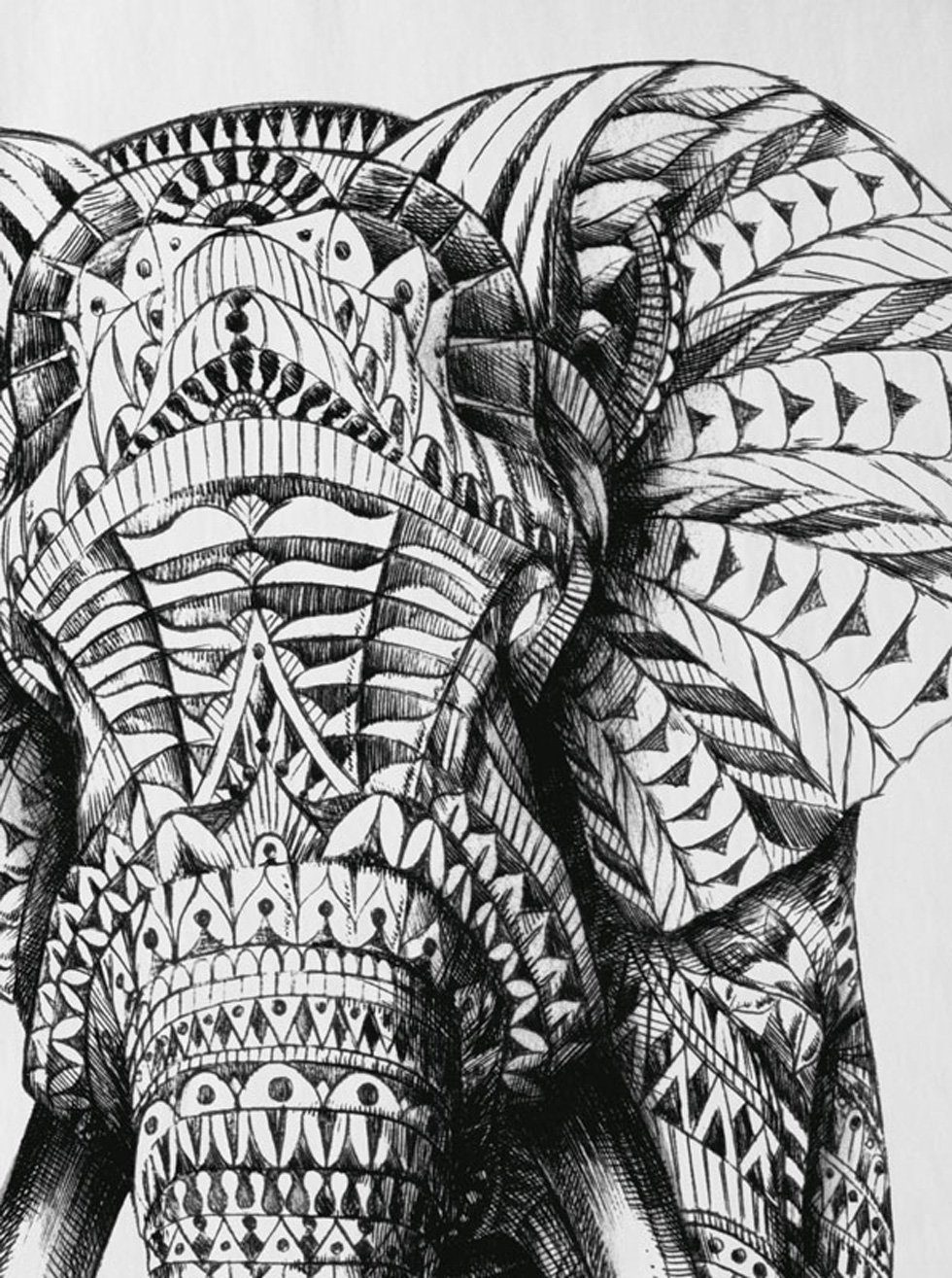 Herren weiß Ink urlaub style3 elephant T-Shirt Elefant zoo Print-Shirt