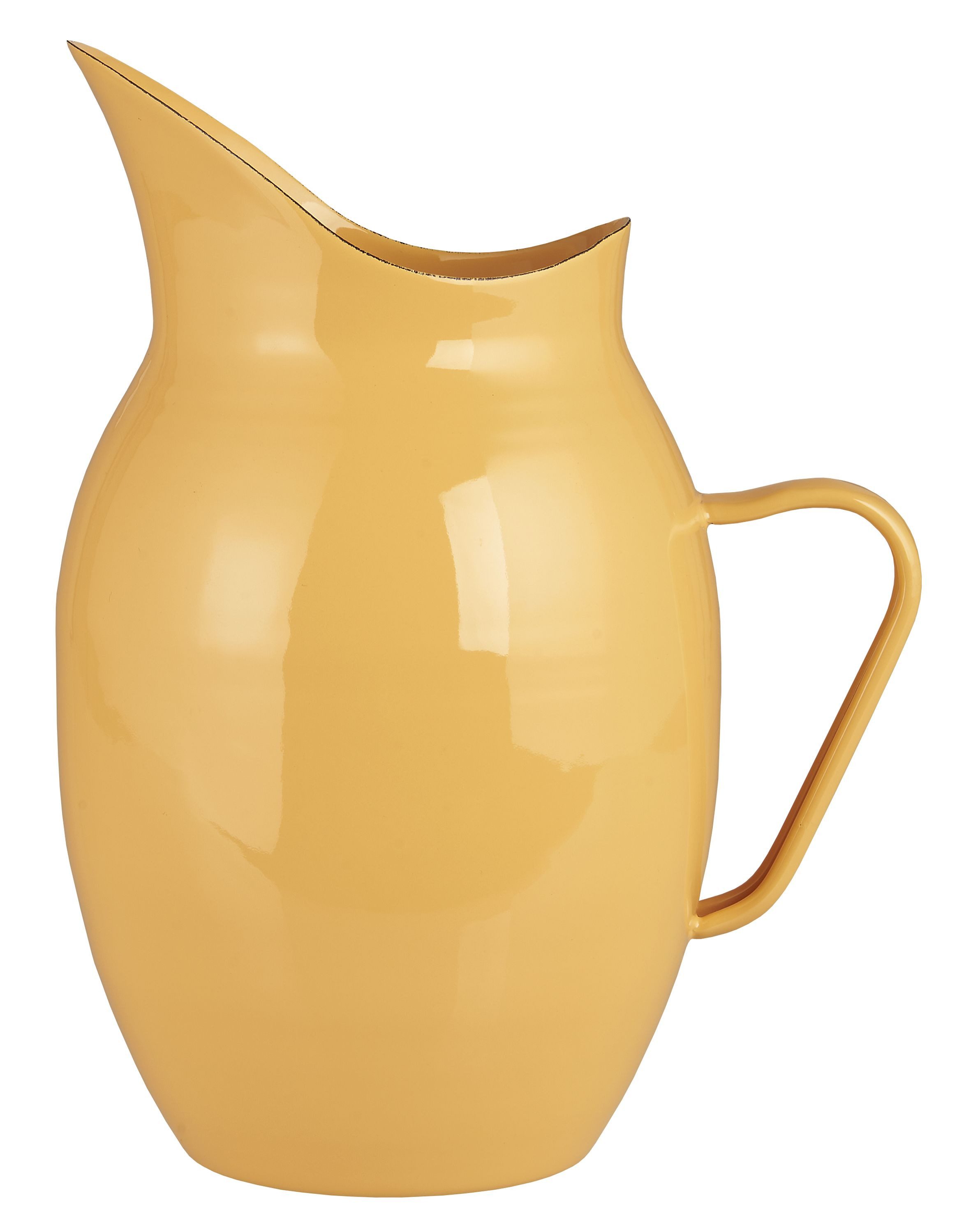 Kanne Ib Laursen - Kanne Krug Vase Emaille Gelb 2,5 Liter Vintage Landhaus