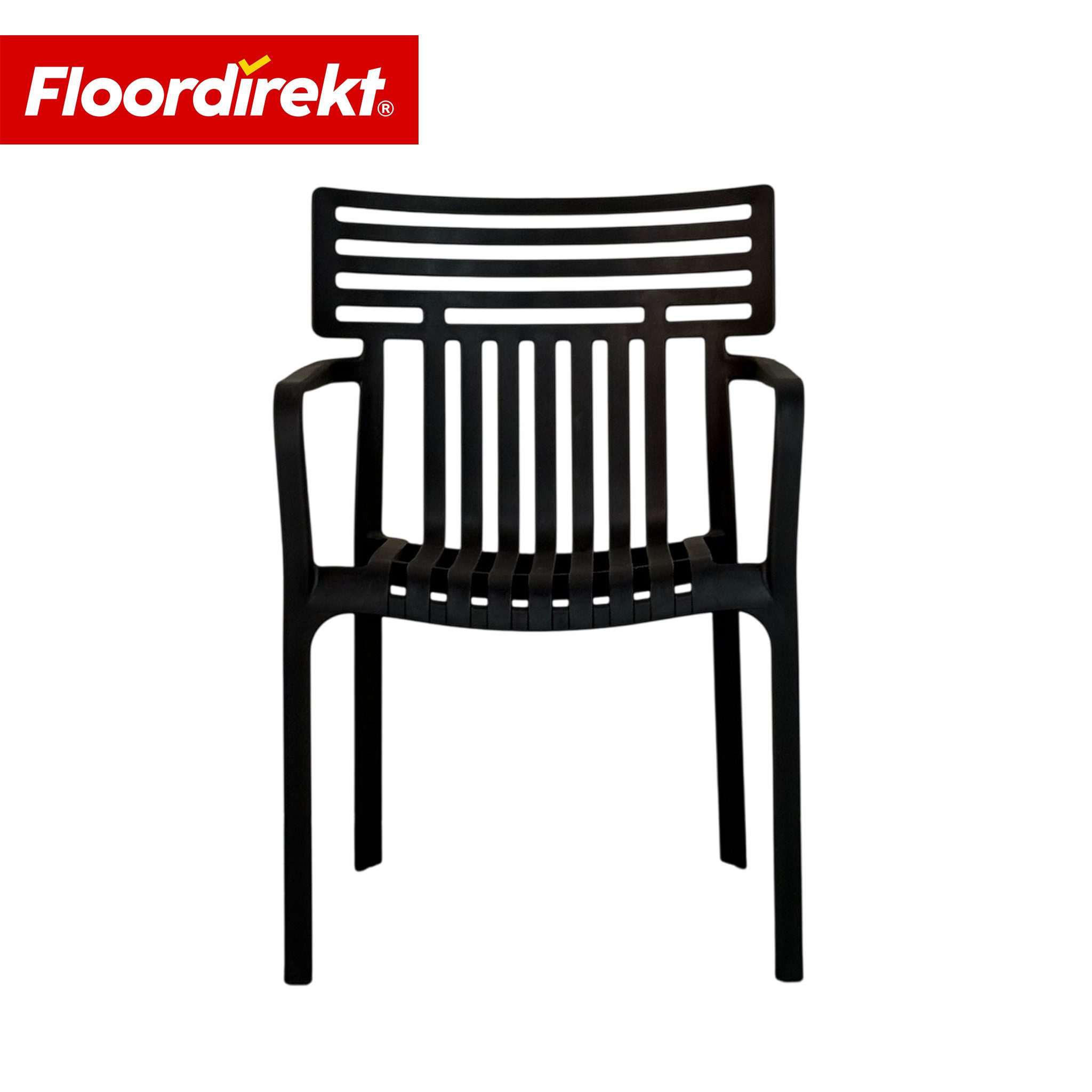 Floordirekt Gartenstuhl Designstuhl Terrano stapelbar aus Kunststoff wetterfest UV-beständig (1 Stuhl oder 6-er Set), verschiedene Farben – Bild 5 von 5
