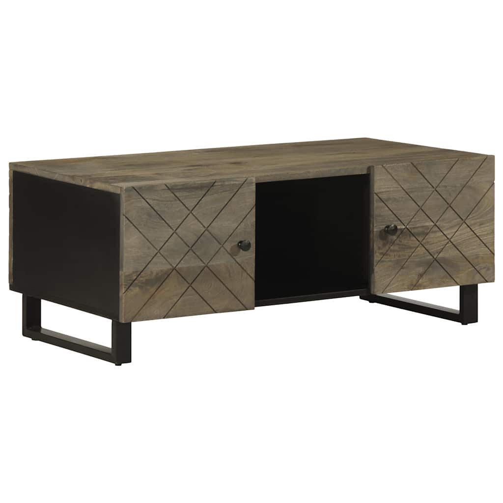 vidaXL Couchtisch Couchtisch Schwarz 100x54x40 cm Massivholz
