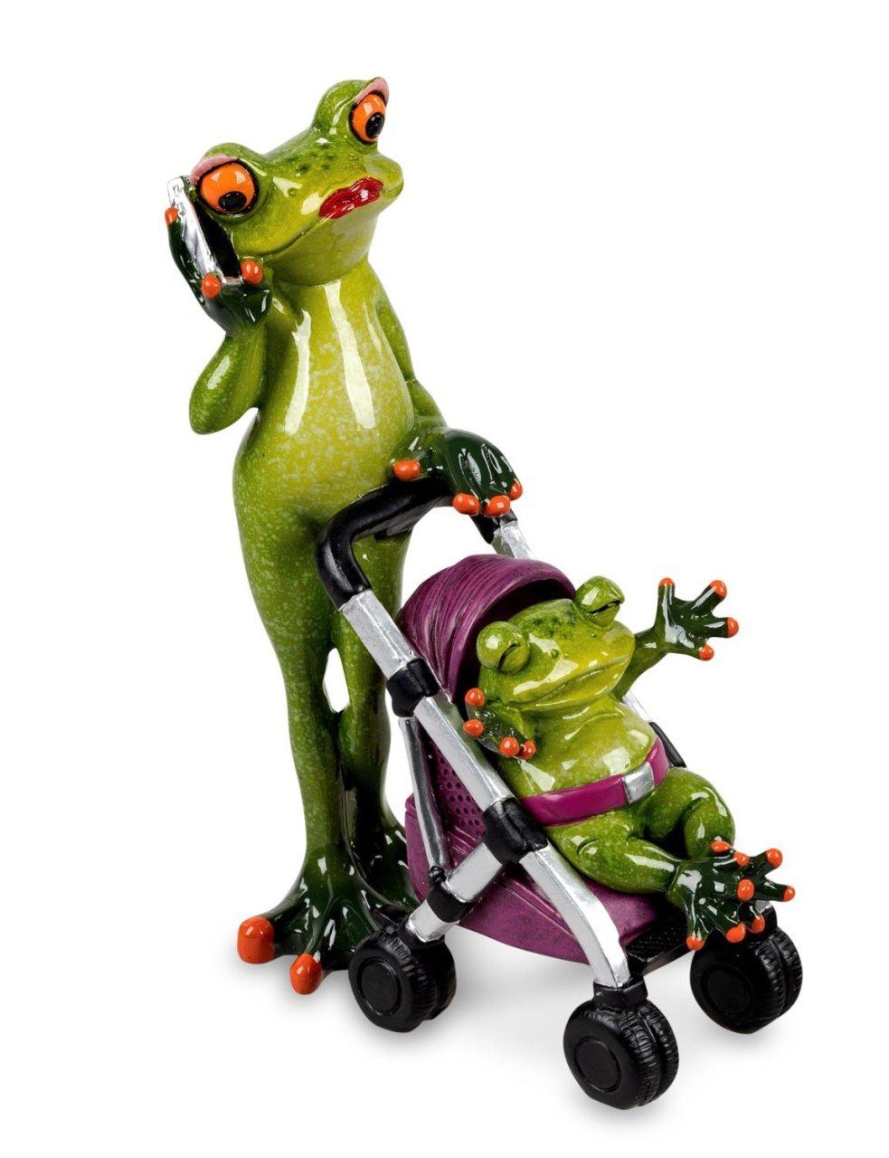 formano Dekofigur Froschhausen, Grün L14cm B6.5cm H17cm Poly, Maße