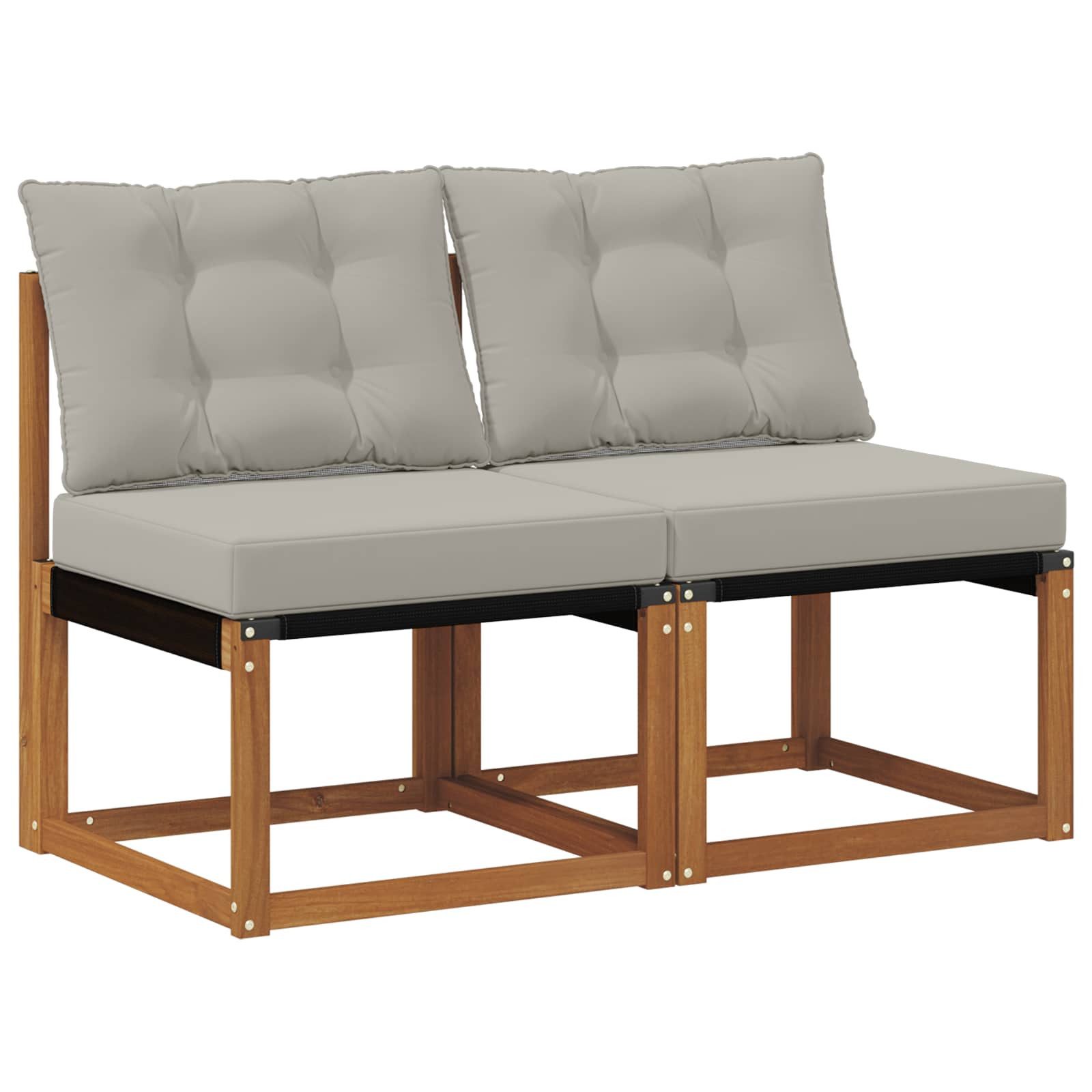 vidaXL Sofaelement 2 Stück Outdoor Mittelsofa (2 St)