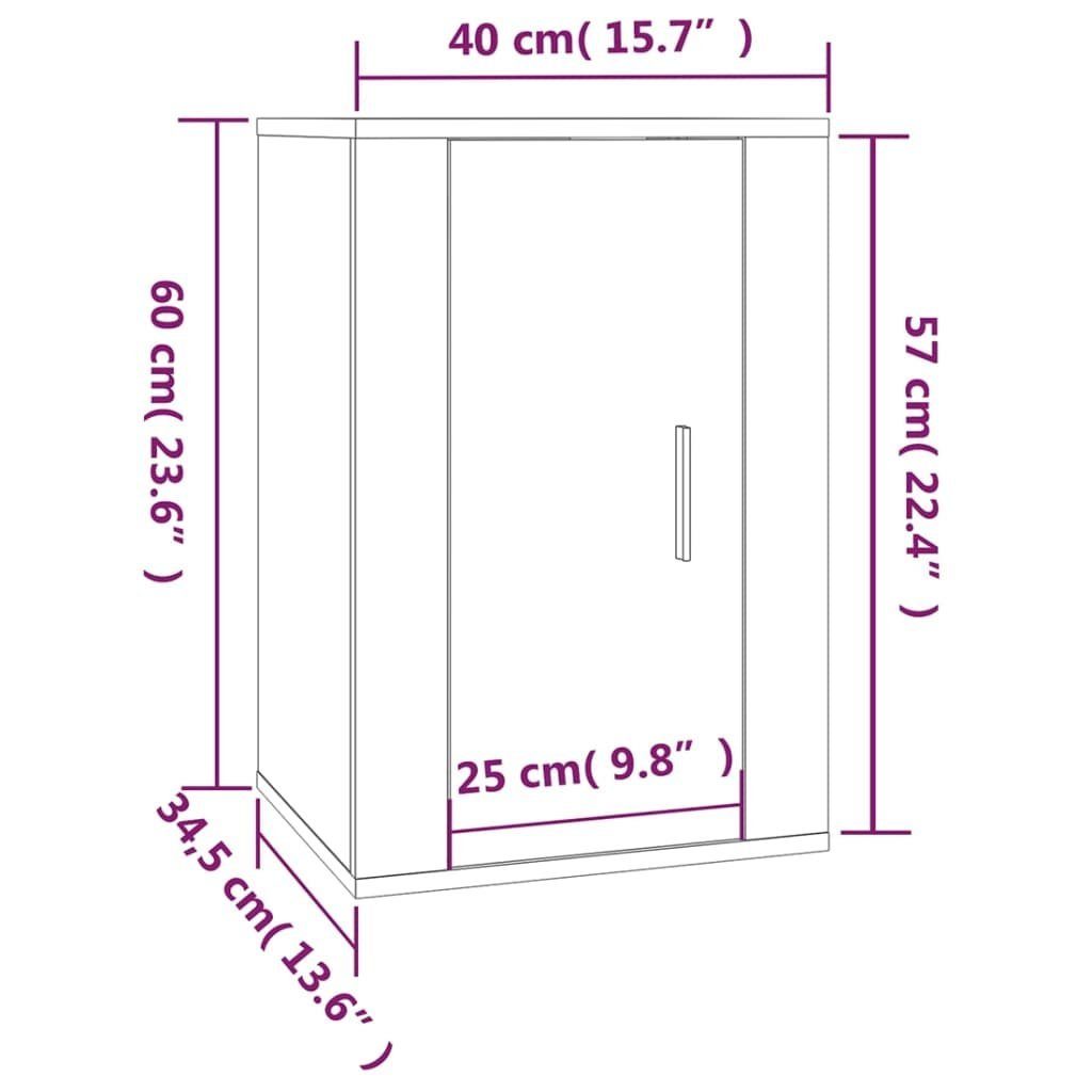 Eichen-Optik 2-tlg. TV-Schrank TV-Schrank-Set Braun Holzwerkstoff furnicato