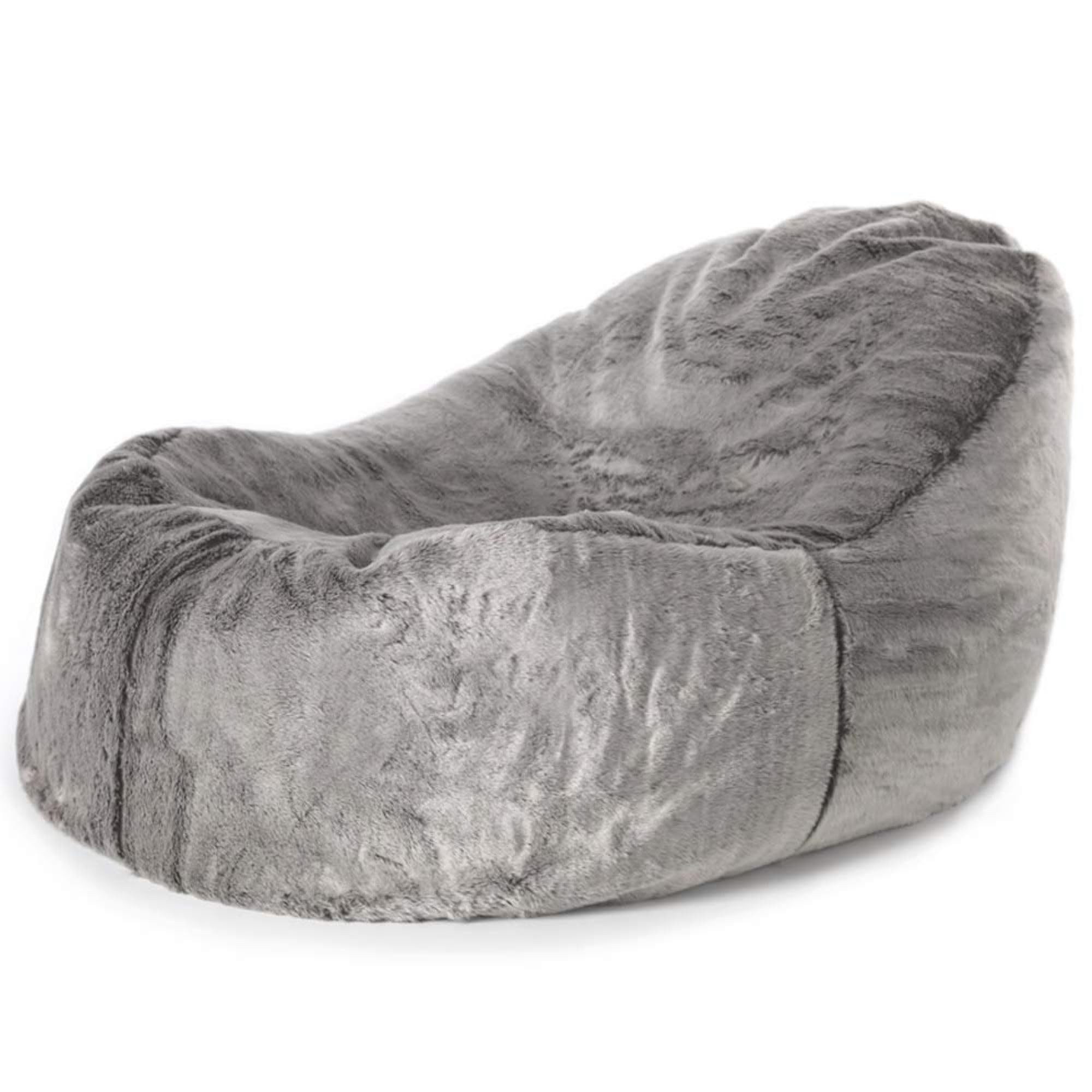 icon Sitzsack Liege flauschig Kunstfell, mit Füllung, 80x86x110cm, Made in Germany, XXL Sitzsack, für Erwachsene & Kinder