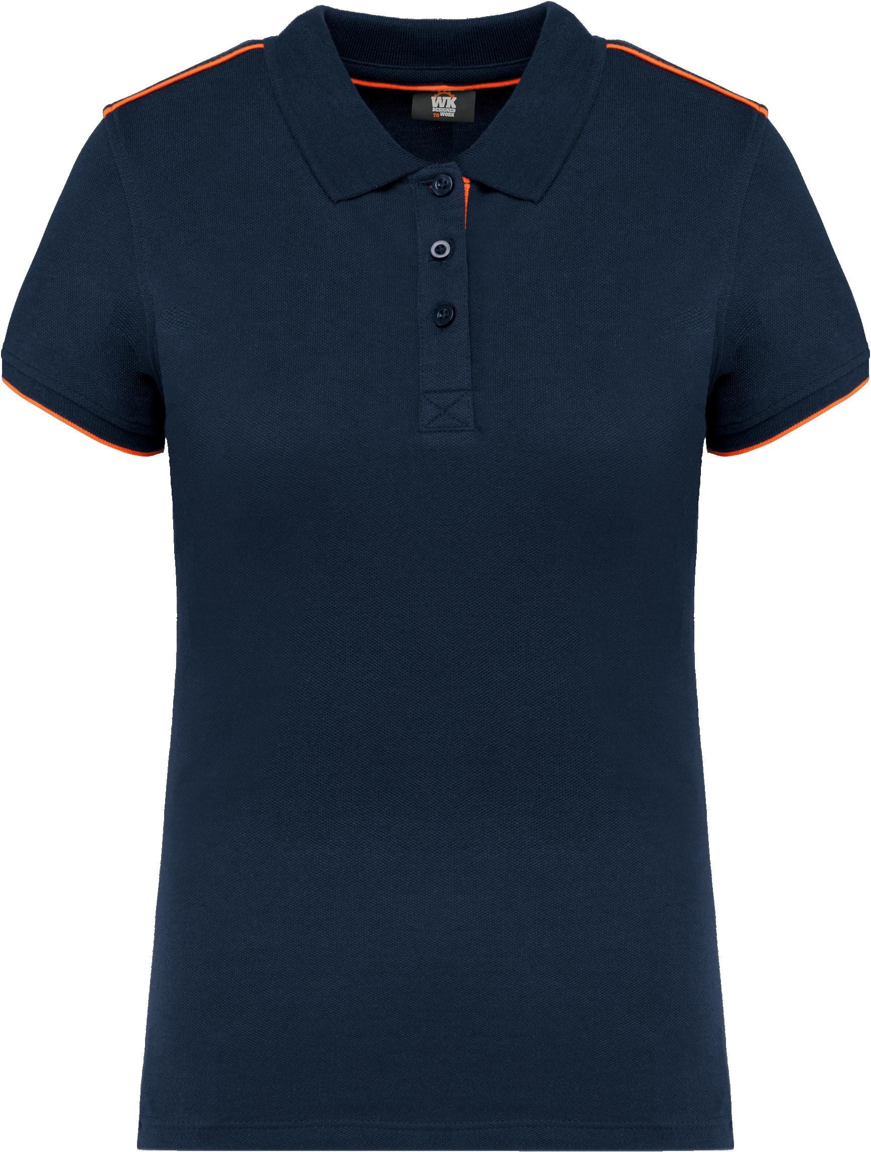 Poloshirt Damen-Polohemd Day To Day mit kontrastfarbenen, kurzen Ärmel