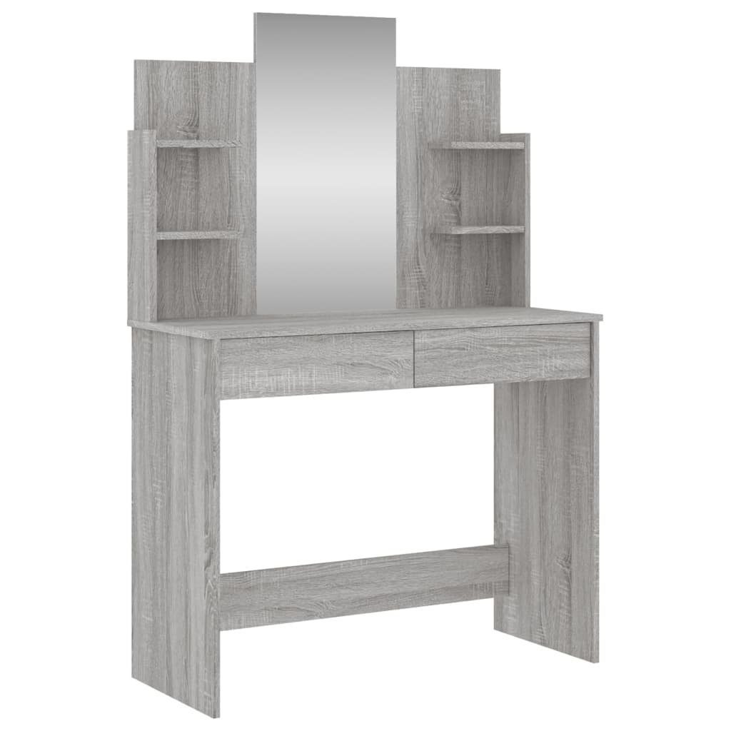 vidaXL Schminktisch NA Schminktisch Frisiertisch Beautytisch mit Spiegel 2 Regale 96x40x14