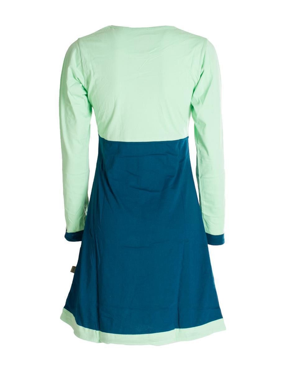 Vishes Jerseykleid Langarm Damen Kleid Longshirt günstig online kaufen