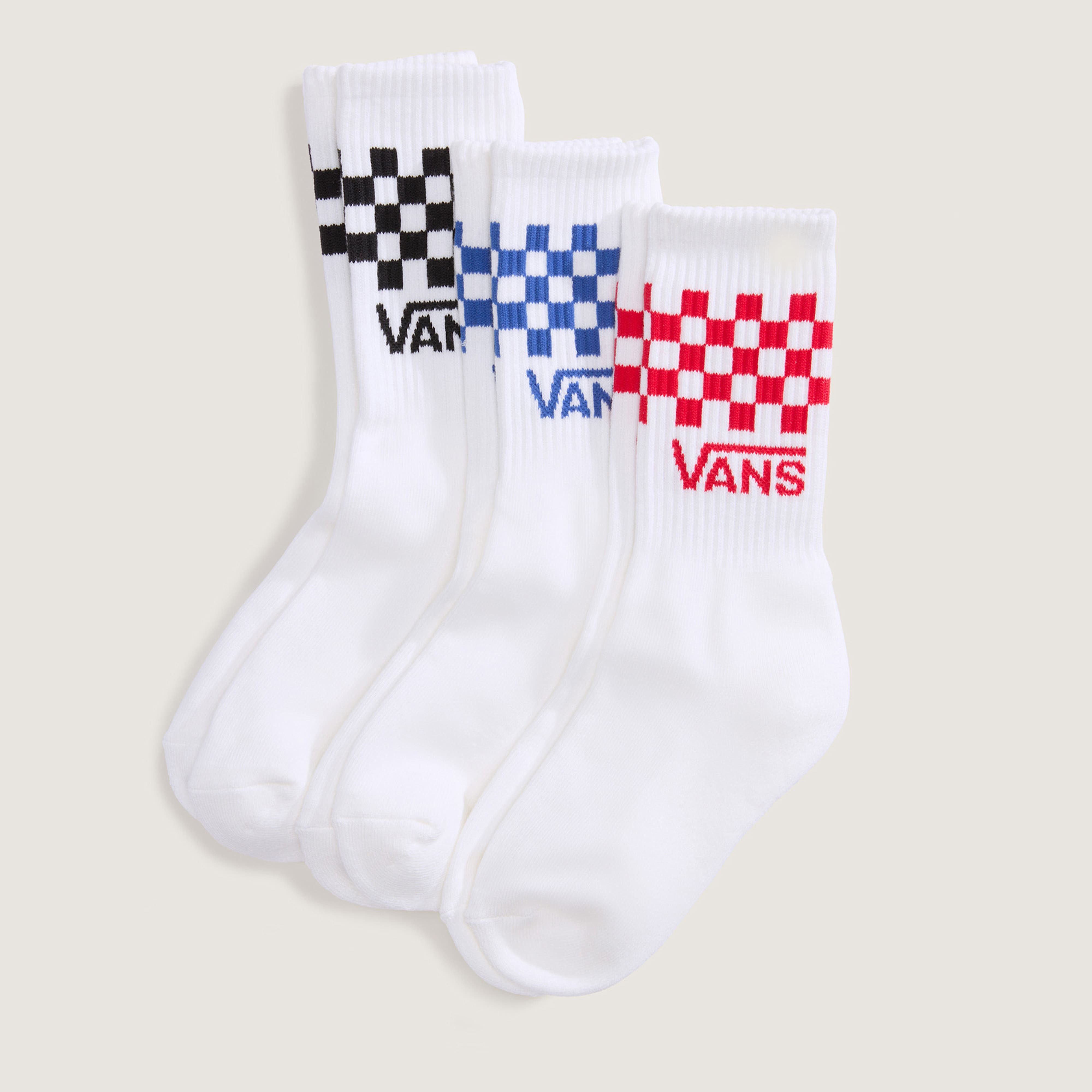 Vans Socken CLASSIC CHECK CREW (3-Paar) Dreierpack, mit elastischer Passform