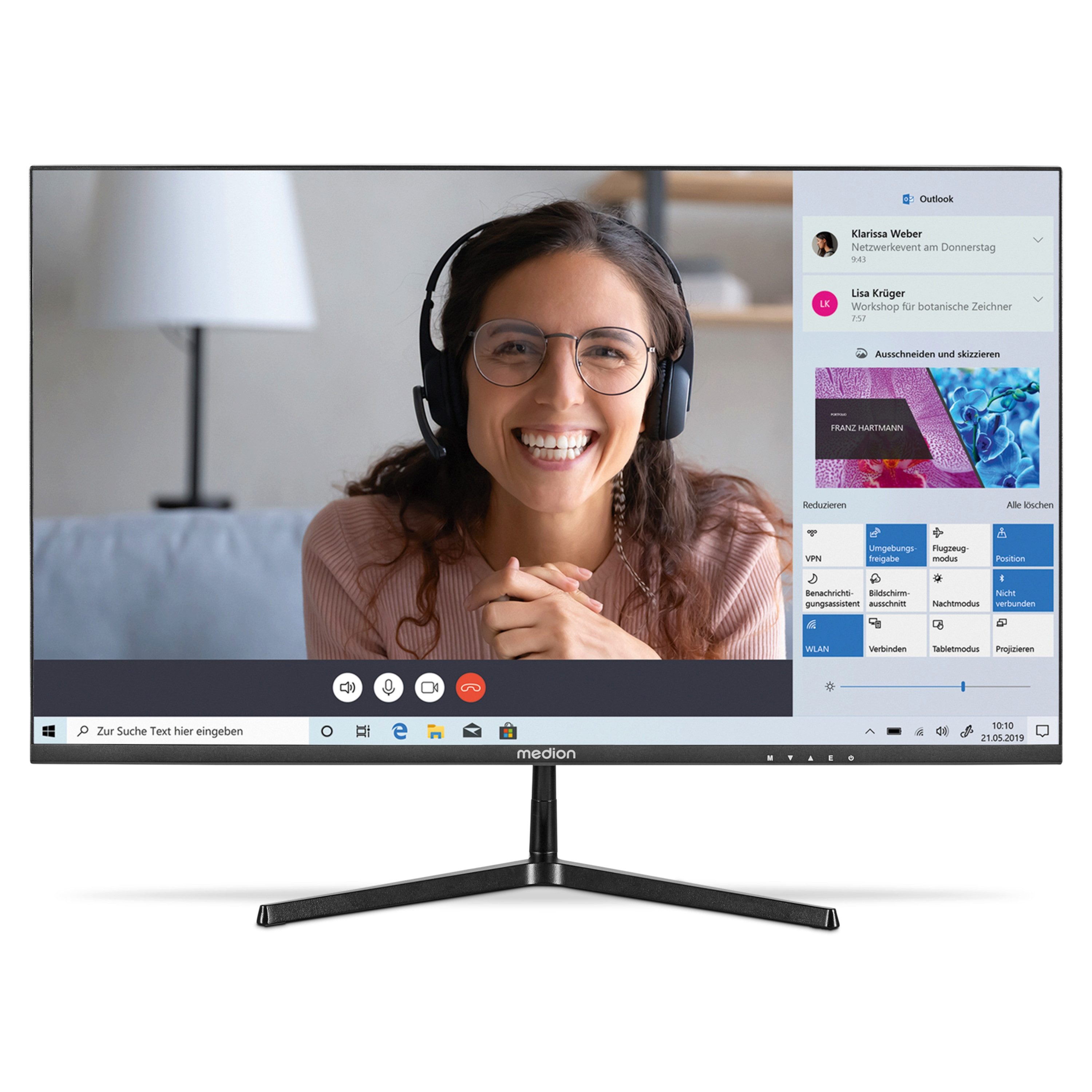 Medion® Widescreen Monitor MEDION® AKOYA® P52726 (MD 20154) LED-Monitor (68.6 cm/27 ", 1920x1080 px, 1080p Full HD, 14 ms Reaktionszeit, 100 Hz, Full HD, Full-HD Display, P52726)