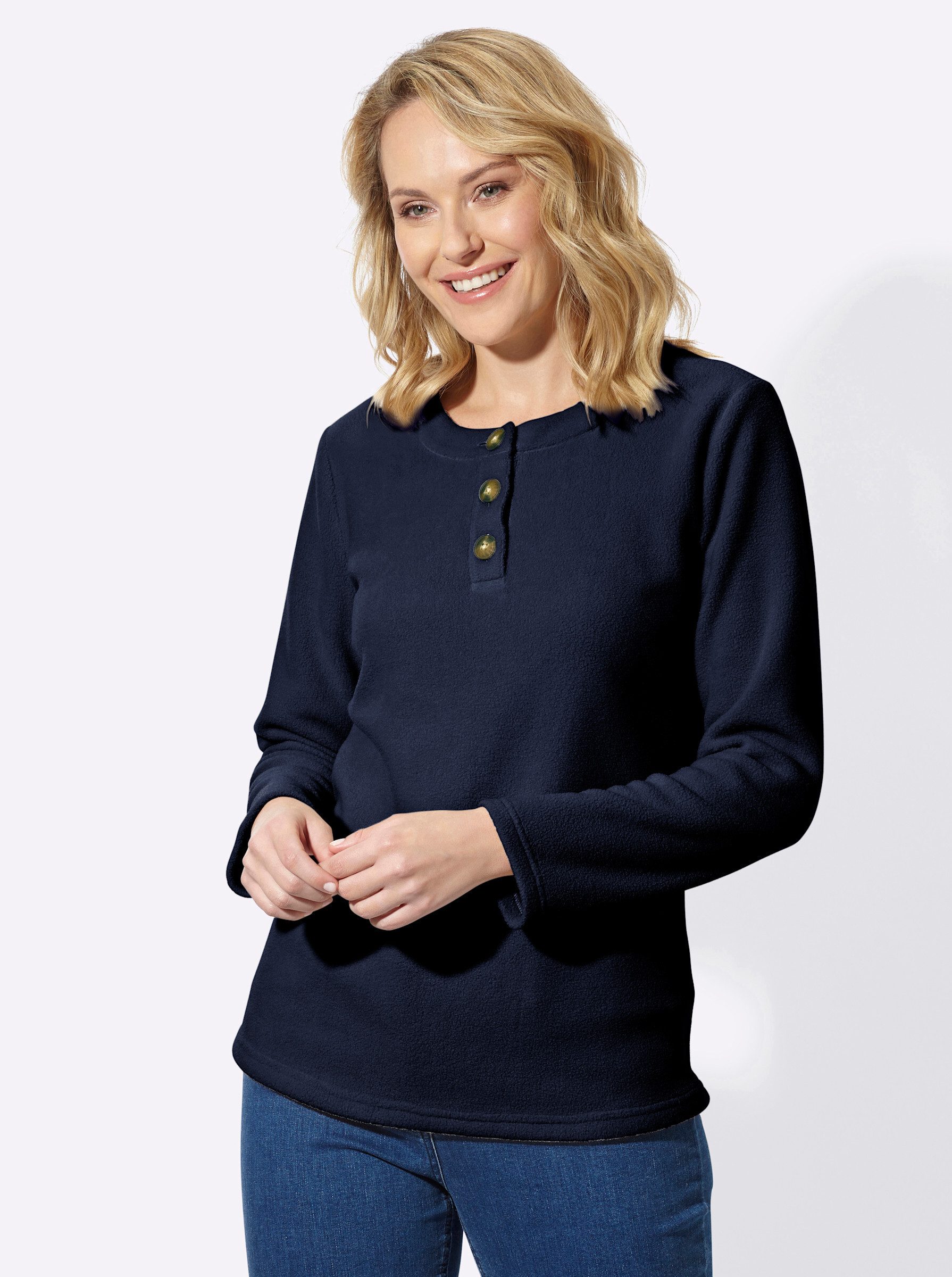 Fleeceshirt Fleece-Shirt Langarm