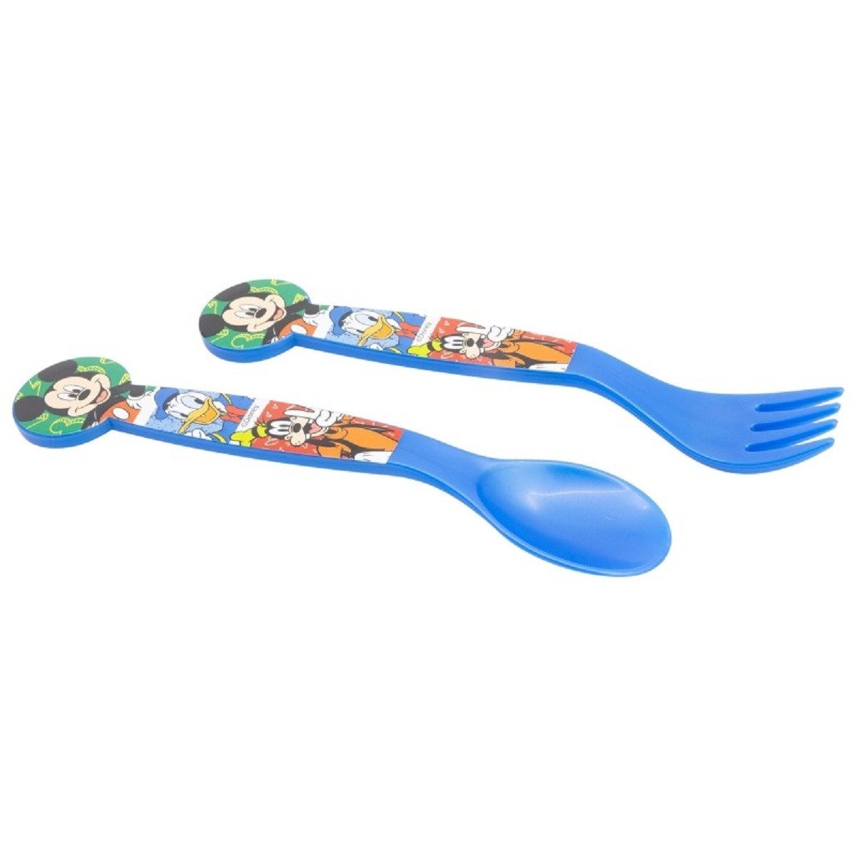 Disney Mickey Mouse Kinderbesteck Kinderbesteck Löffel und Gabel für Kinder (2-tlg), 1 Personen