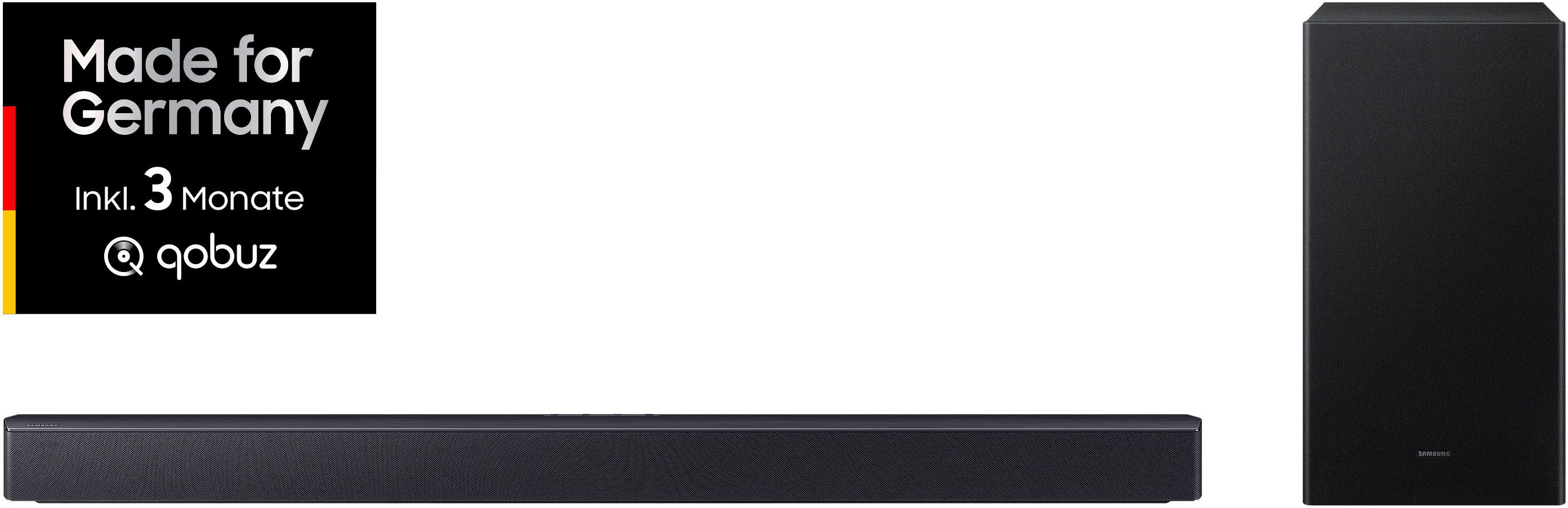 Samsung HW-B460GF/ZG Soundbar Soundbar 2.1 (Bluetooth, 2.1-Kanal Sound System, Dolby Audio I DTS Virtual:X, Bass-Boost-Modus)