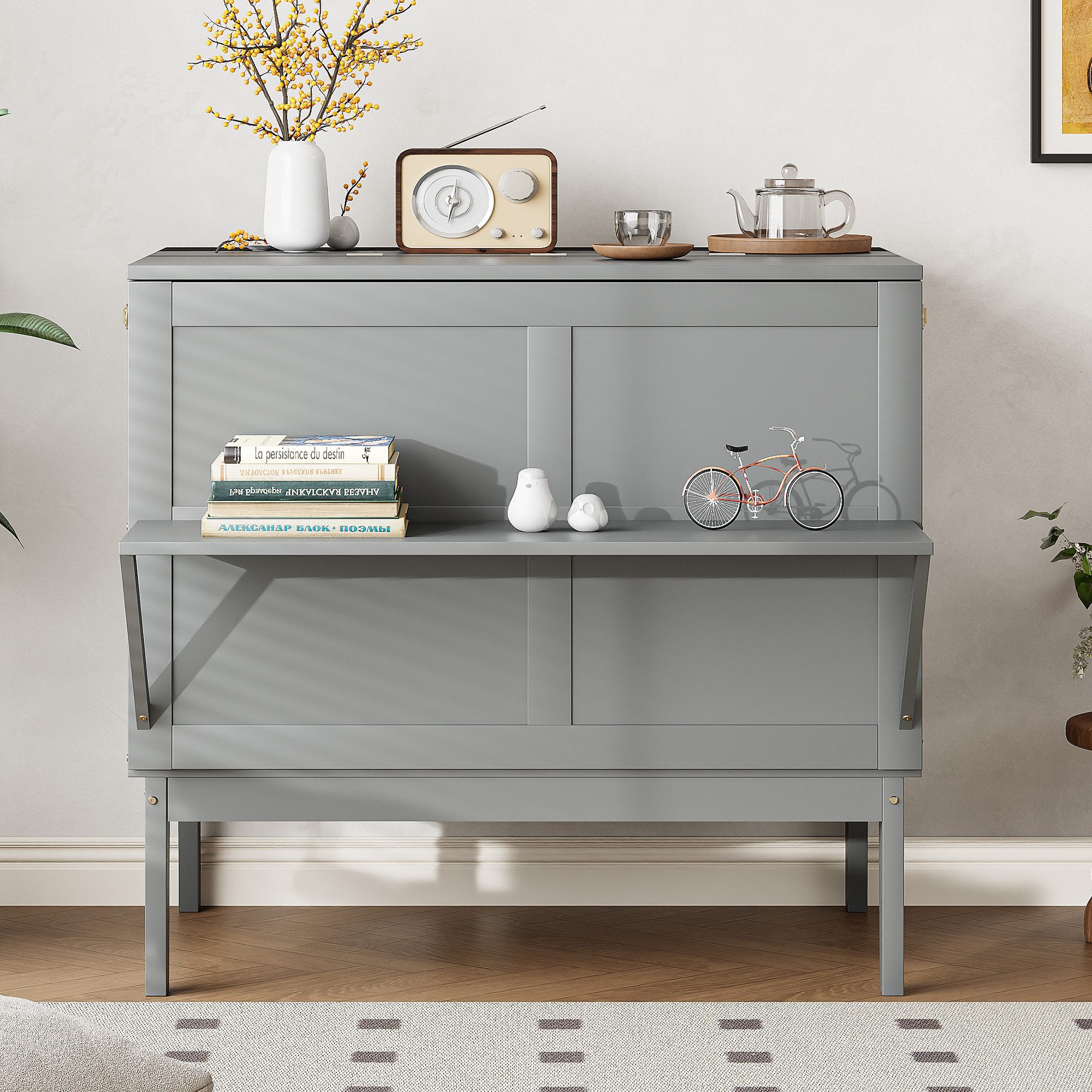 HAUSS SPOLE Holzbett 90x200cm, vertikales Wandbett günstig online kaufen