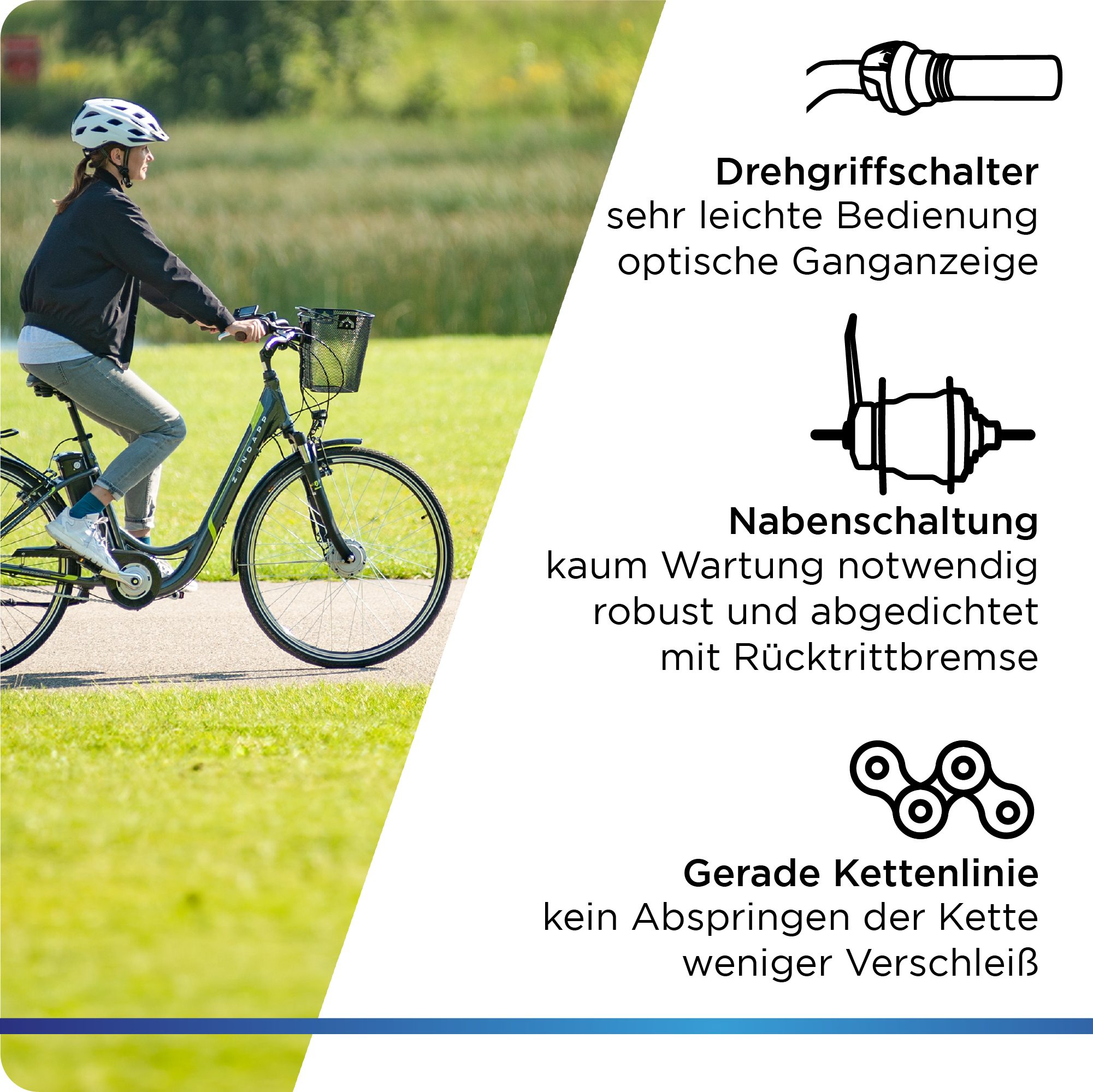 Zündapp E-Bike Cityrad Z510, 3 Gang, Nabenschaltung, Frontmotor, 531 Wh, E Bike 28 Zoll Damenfahrrad ab 155 cm mit 3 Gang Nabenschaltung