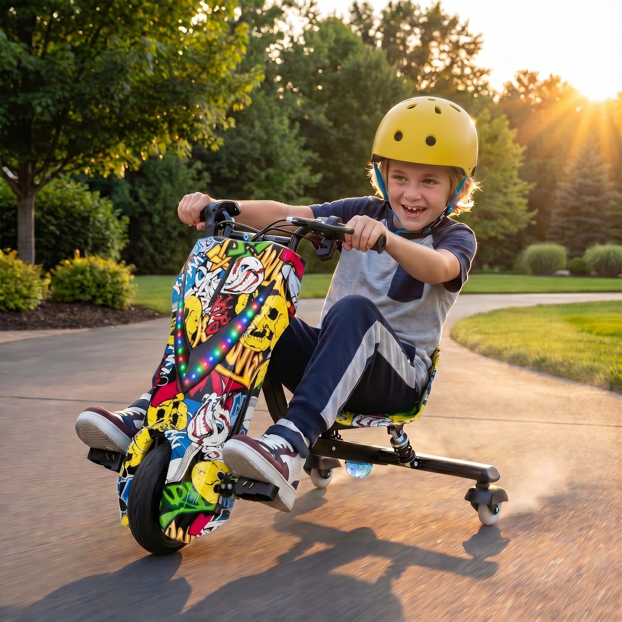 Actionbikes Motors Dreiradscooter Driftscooter Drifter 360, Roller, (Drift Scooter, Roller für Kinder, Drift Roller)