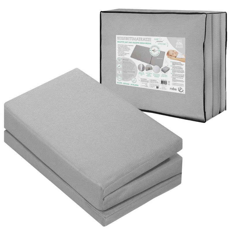 Reisebett-Matratzen safe asleep® 60x120, belüfteter Schaumstoff für optimales Schlafklima, roba®