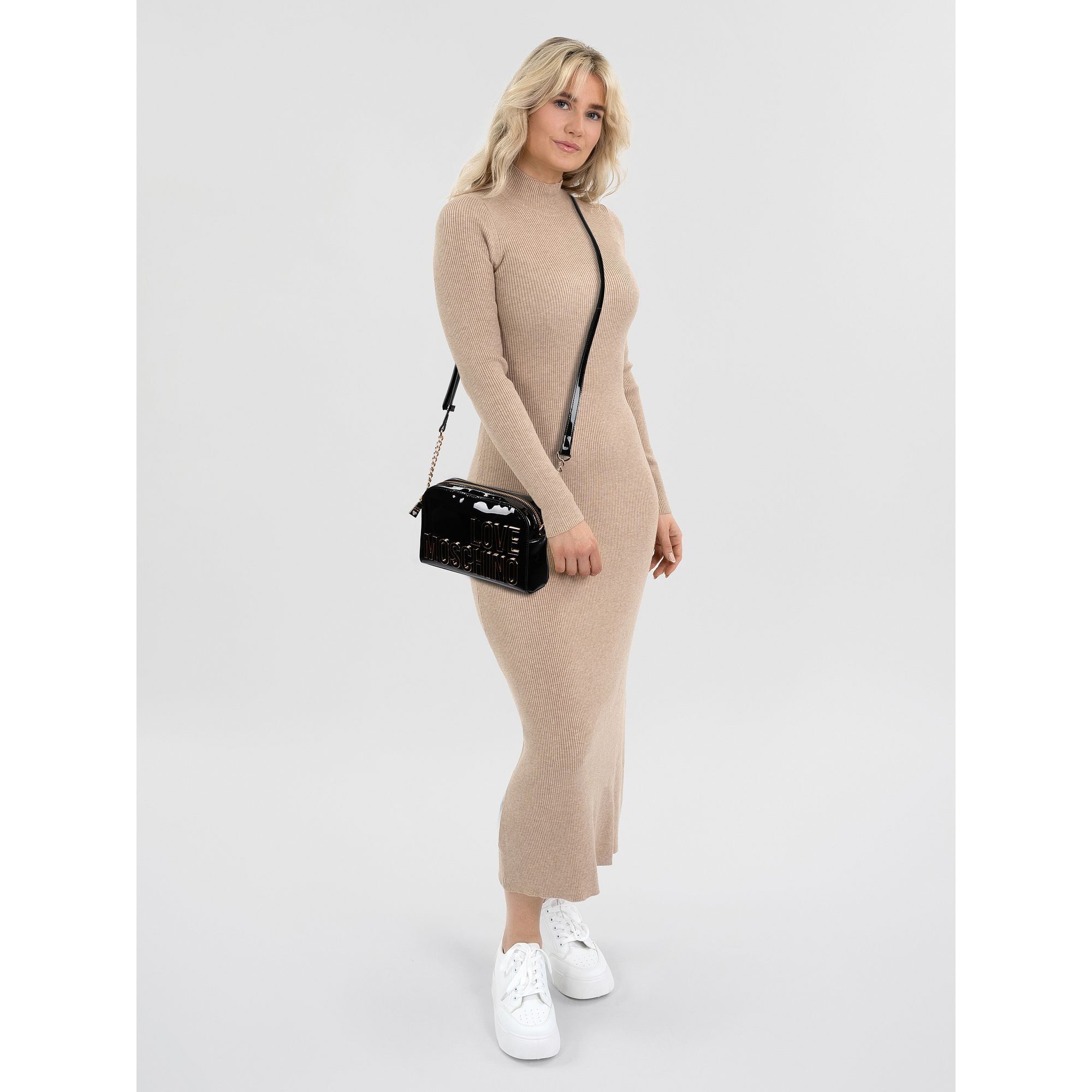 LOVE MOSCHINO Umhängetasche Enameled Logo, Polyurethan