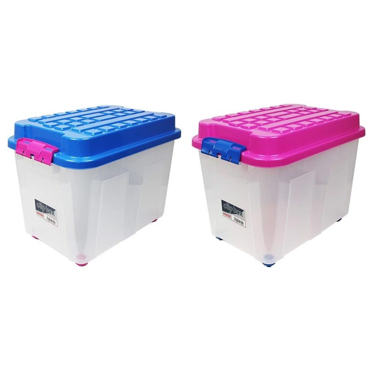 Heidrun Aufbewahrungsbox Aufbewahrungsbox KUBRIK mit Deckel und Rollen 75 Liter pink 60x40x46cm