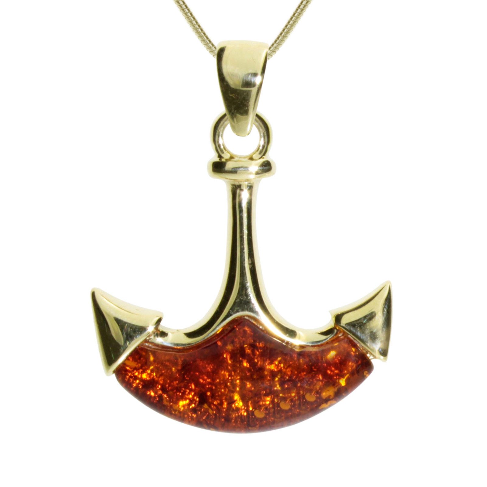 Kette mit Anhänger Ostsee-Schmuck Kette mit Anhänger Anker Kette mit Anhänger Anker