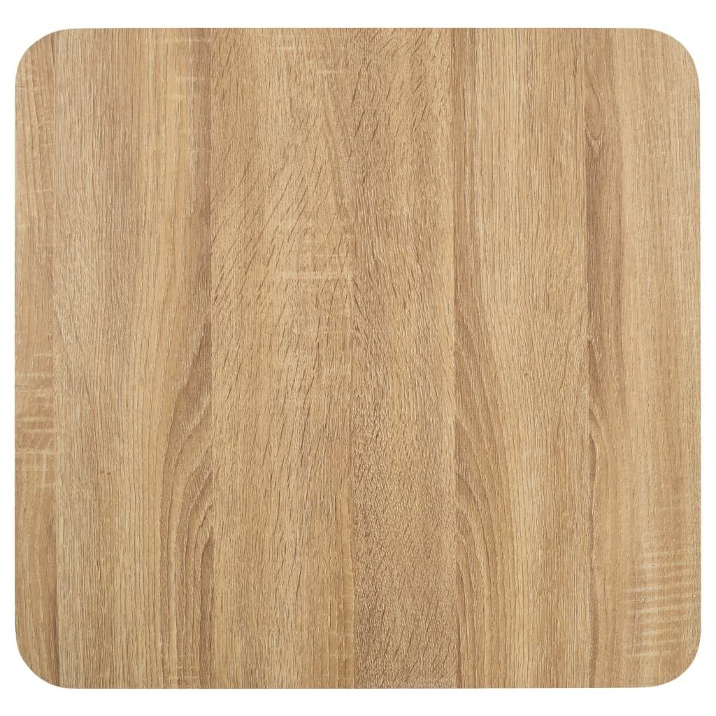 furnicato Bistrotisch Eleganter 50x50x75 cm in Hellbraun und Schwarz (1-St), Stabiler Cafétisch mit glatter Oberfläche für Restaurants & Cafés